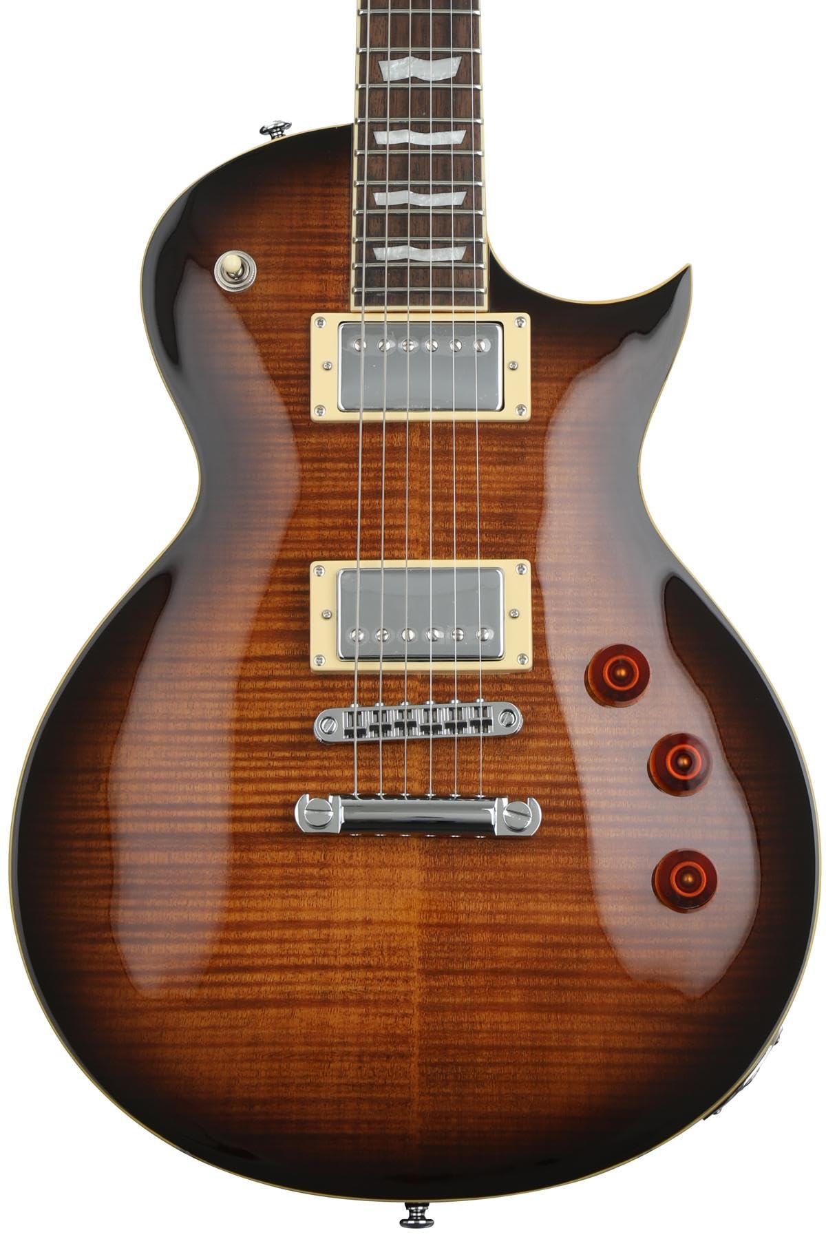 ESP LTD EC-256FM Electric Guitar - Dark Brown Sunburst