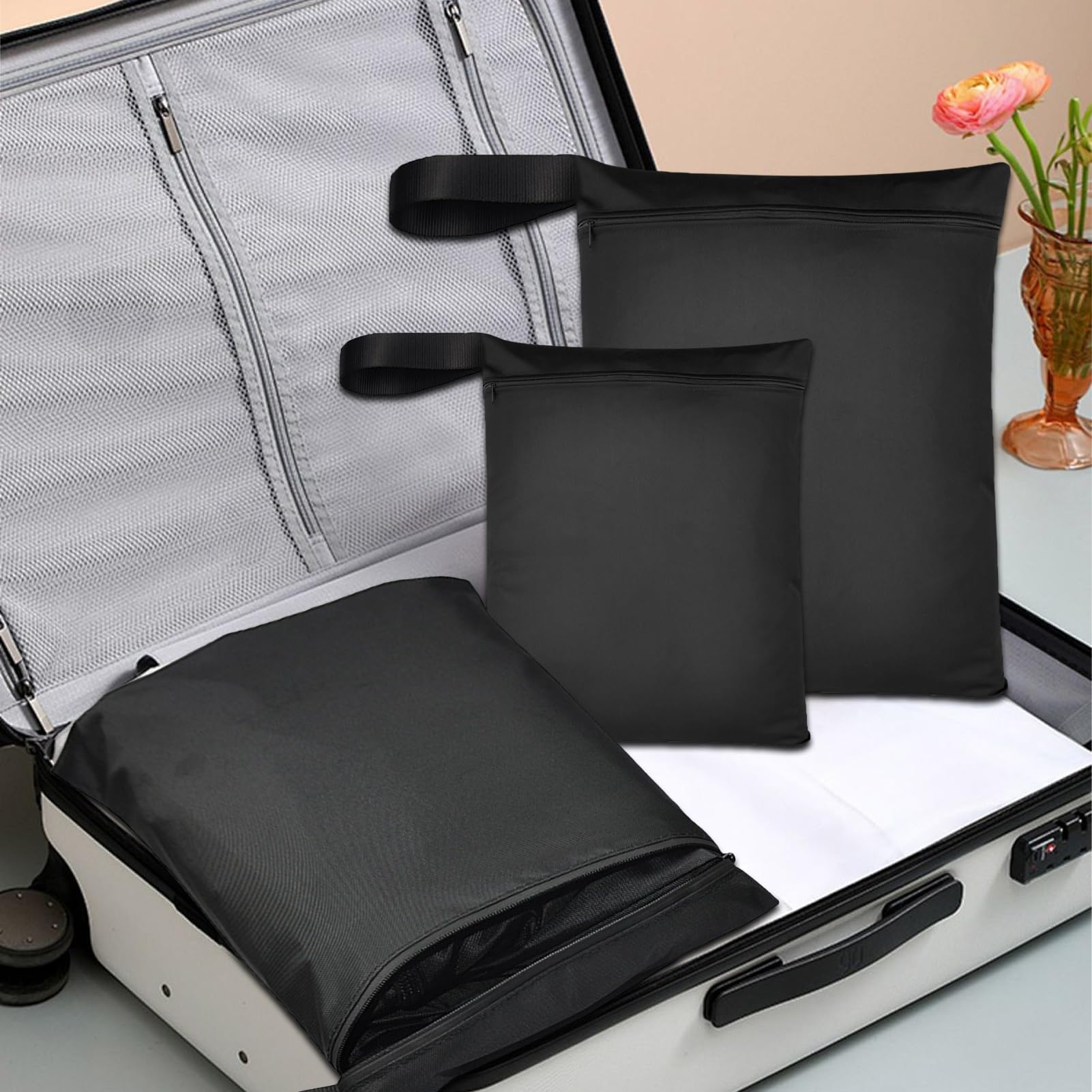 Sacco Per Biancheria Sporca Viaggio - 36x30cm, Impermeabile, Con Cerniera, Per Palestra E Piscina - Foto 6