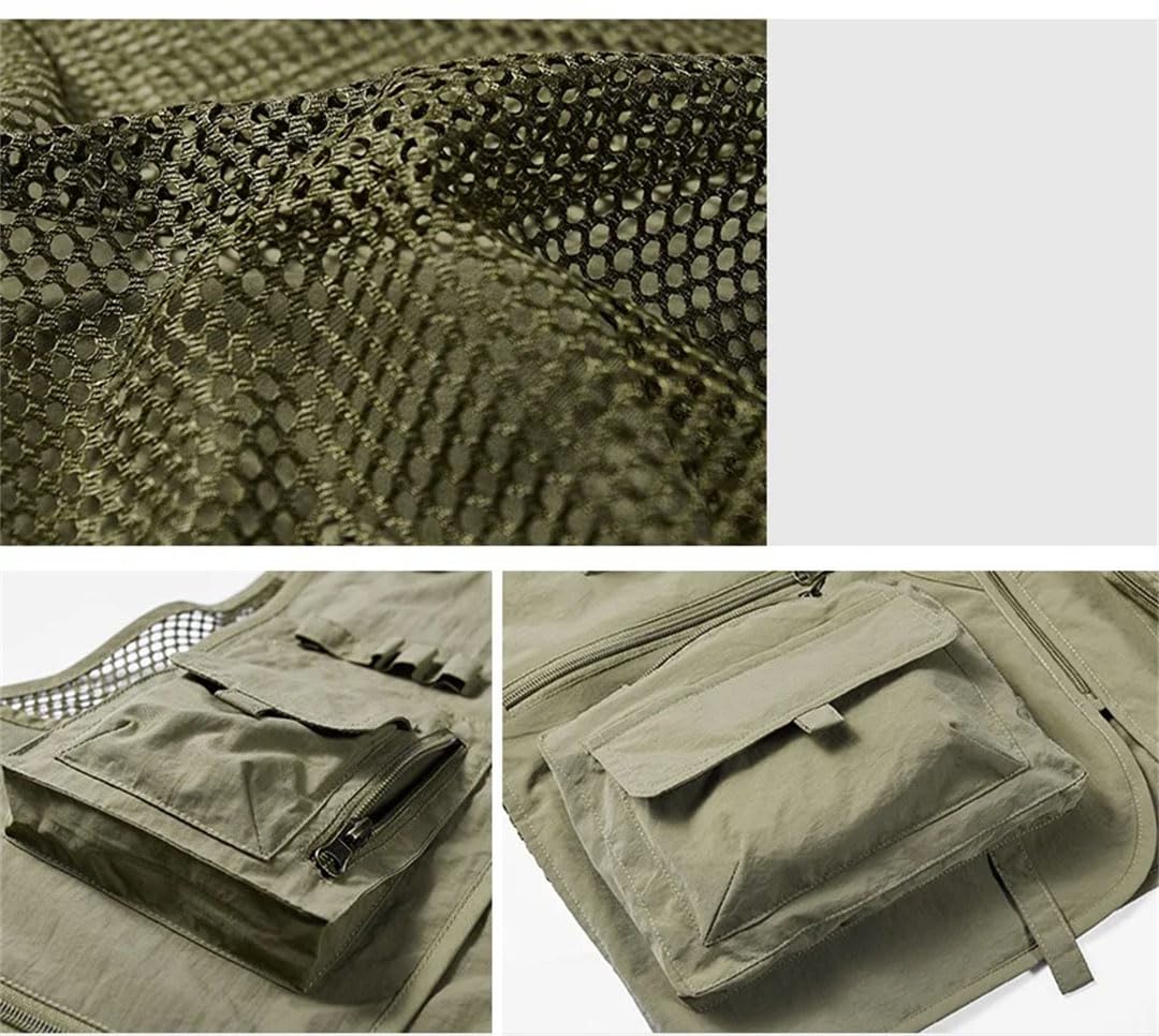 Gilet da uomo multitasche classico senza maniche per fotografo all'aperto giacche da pesca