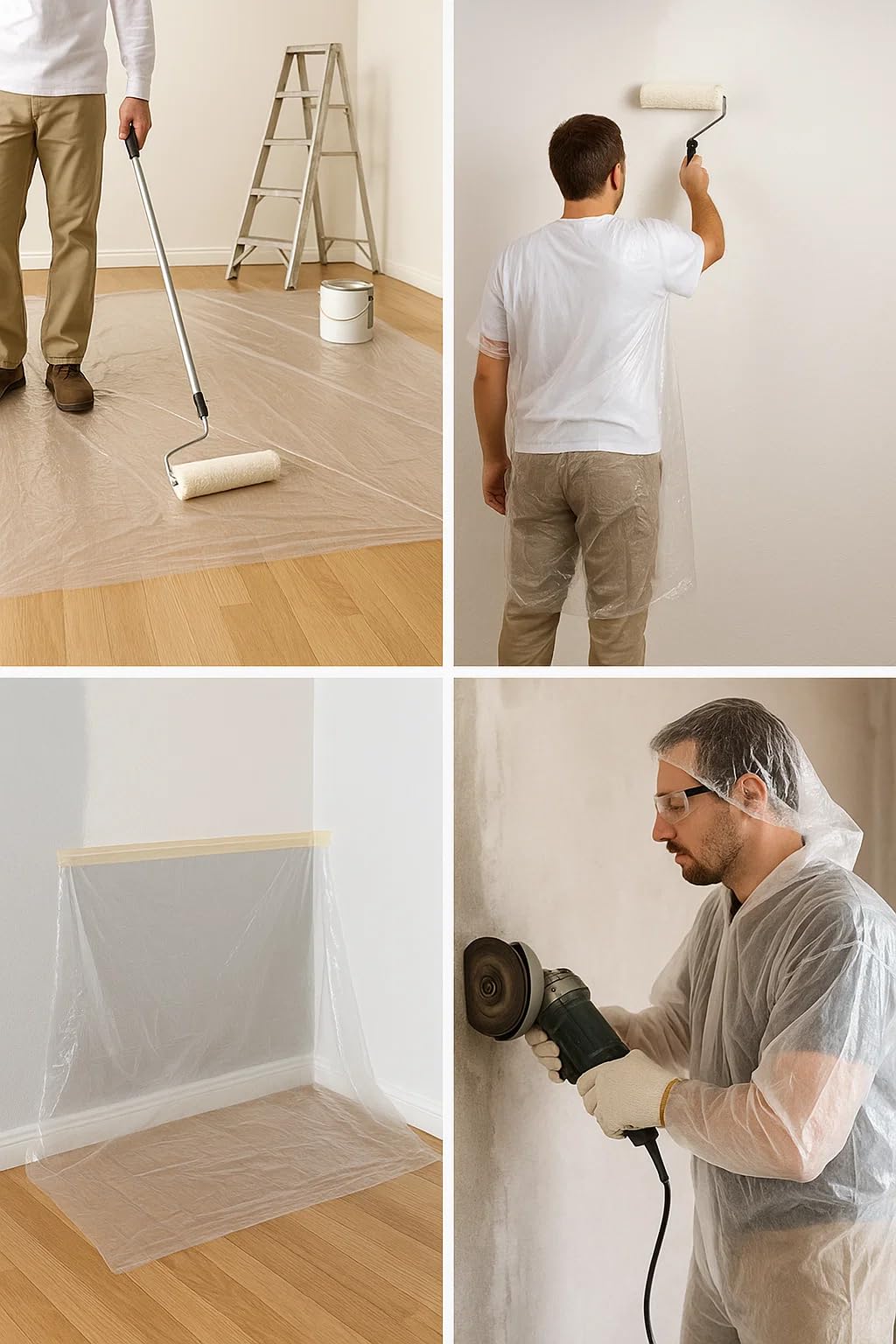 Proalet Hışır Örtü, 4x5 Metre, 20 m², Toz Geçirmez, Su Geçirmez, Dış Mekan Koruma Örtüsü, Boya Koruma, Bahçe, Badana, Şantiye, Zemin Koruyucu Kaplama, Branda