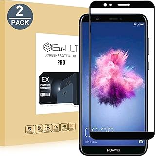 EasyULT [2 Pack] Protector de Pantalla Huawei P Smart, Cobertura Completa Protector de Pantalla de Vidrio/Cristal Templado paraHuawei P Smart-Negro