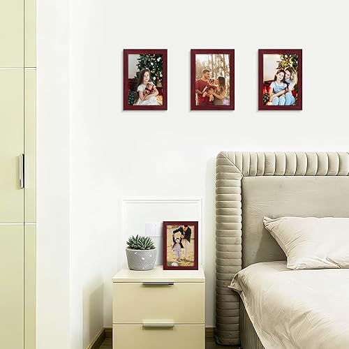 Miniatura 483 de Picrit - Juego de 12 portarretratos de 5 x 7 pulgadas para colgar en la pared o exhibir sobre una mesa, para fotos de 4 x 6 con paspartú o 5 x 7