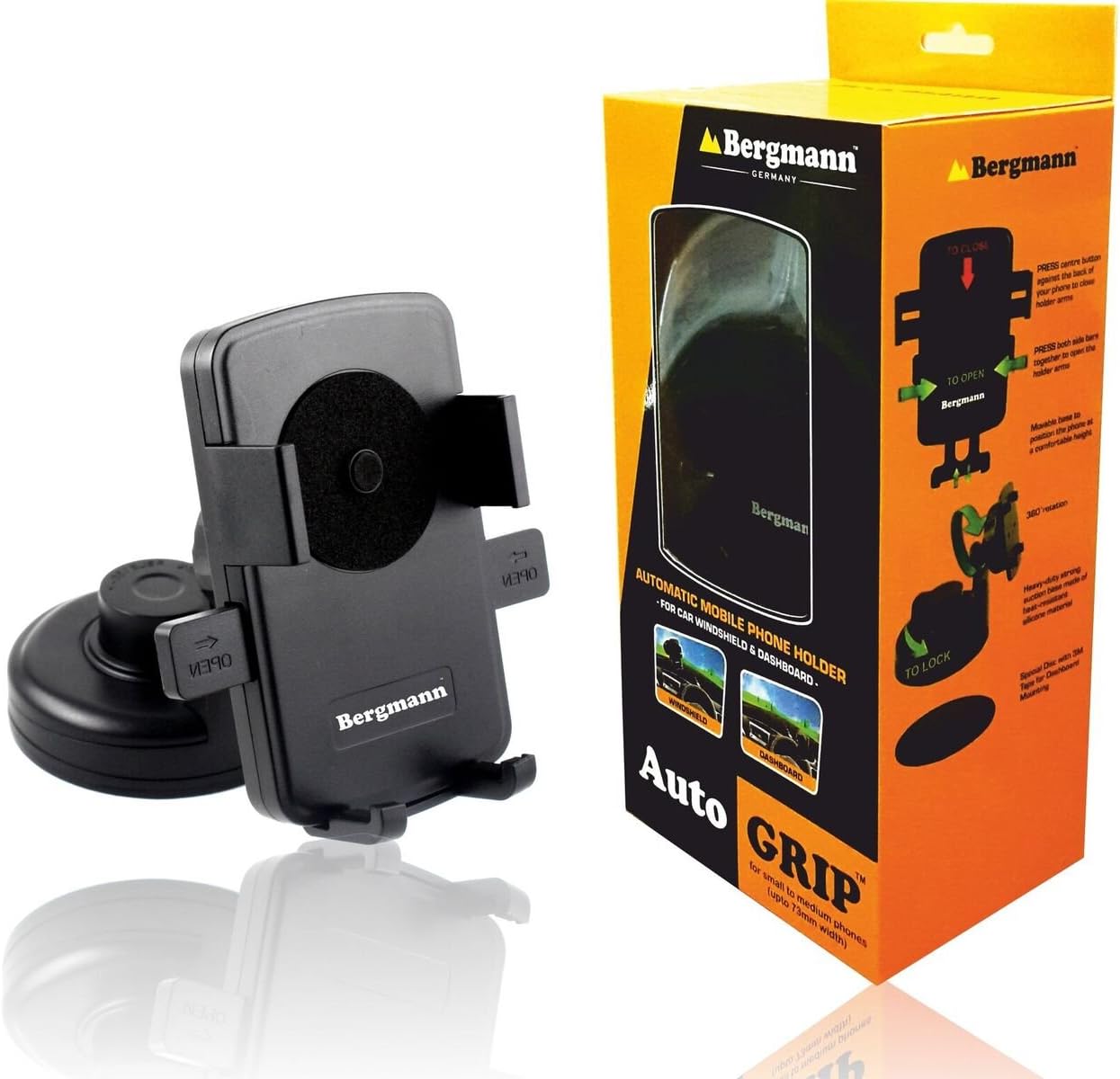 Bergmann Auto Grip Regular Mobile Holder (Black)