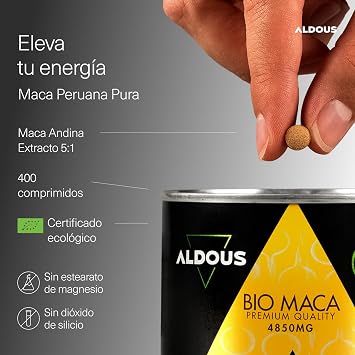 BIO Pure Peruvian Maca - 400 Tablets - 4850mg Maximum Dose - Maca Andean