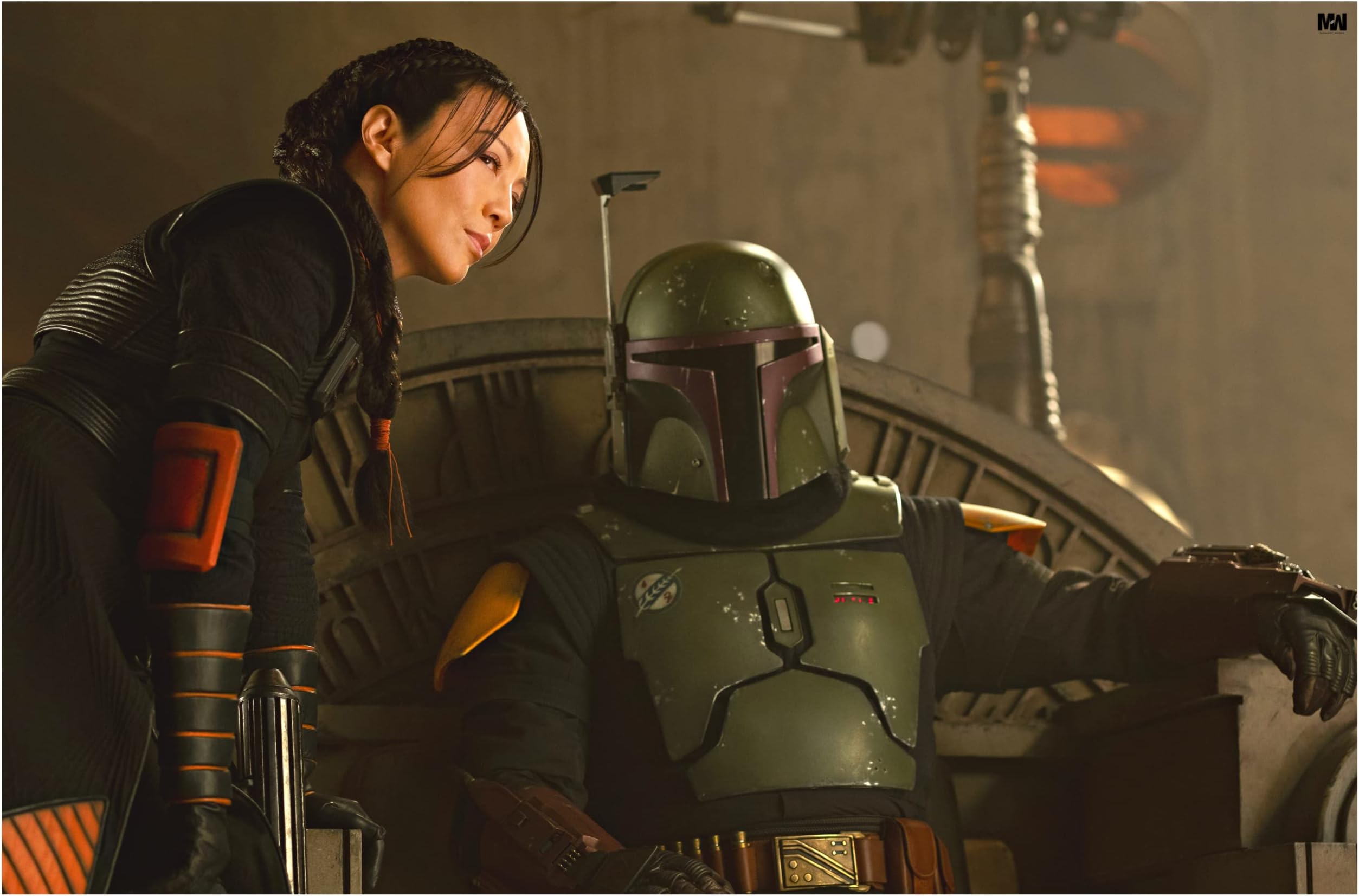 Midnight Works Boba Fett and Fennec Shand Book of Boba Fett Star Wars Poster 18 x12 inch