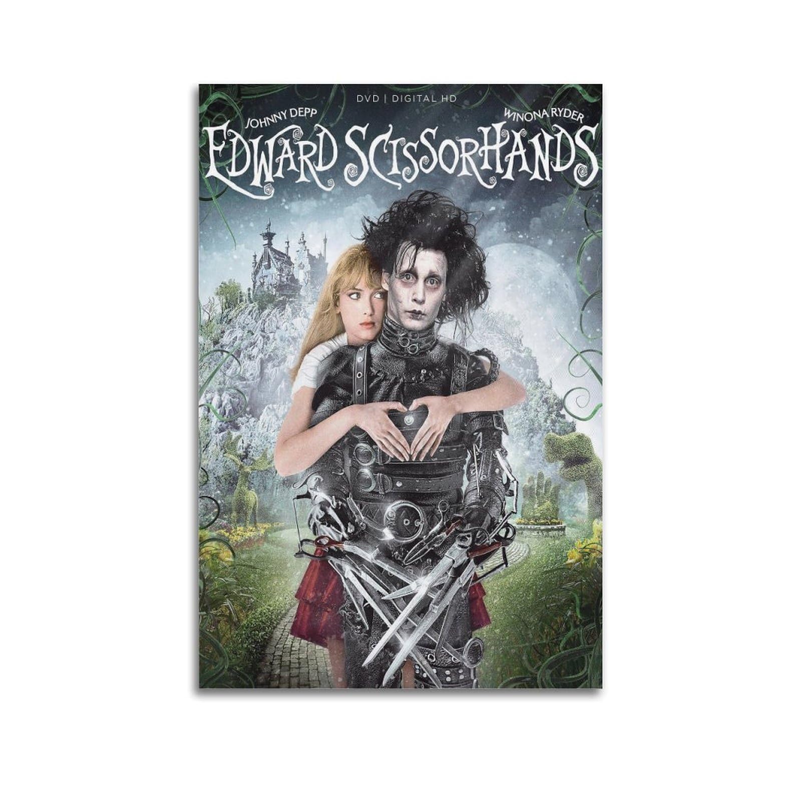 SUDANGDIANZI Edward Scissorhands Movie Canvas Poster And Wall Art Modern Family Bedroom Gym Office Decor Gift 20x30inch(50x75cm) Unframe-style