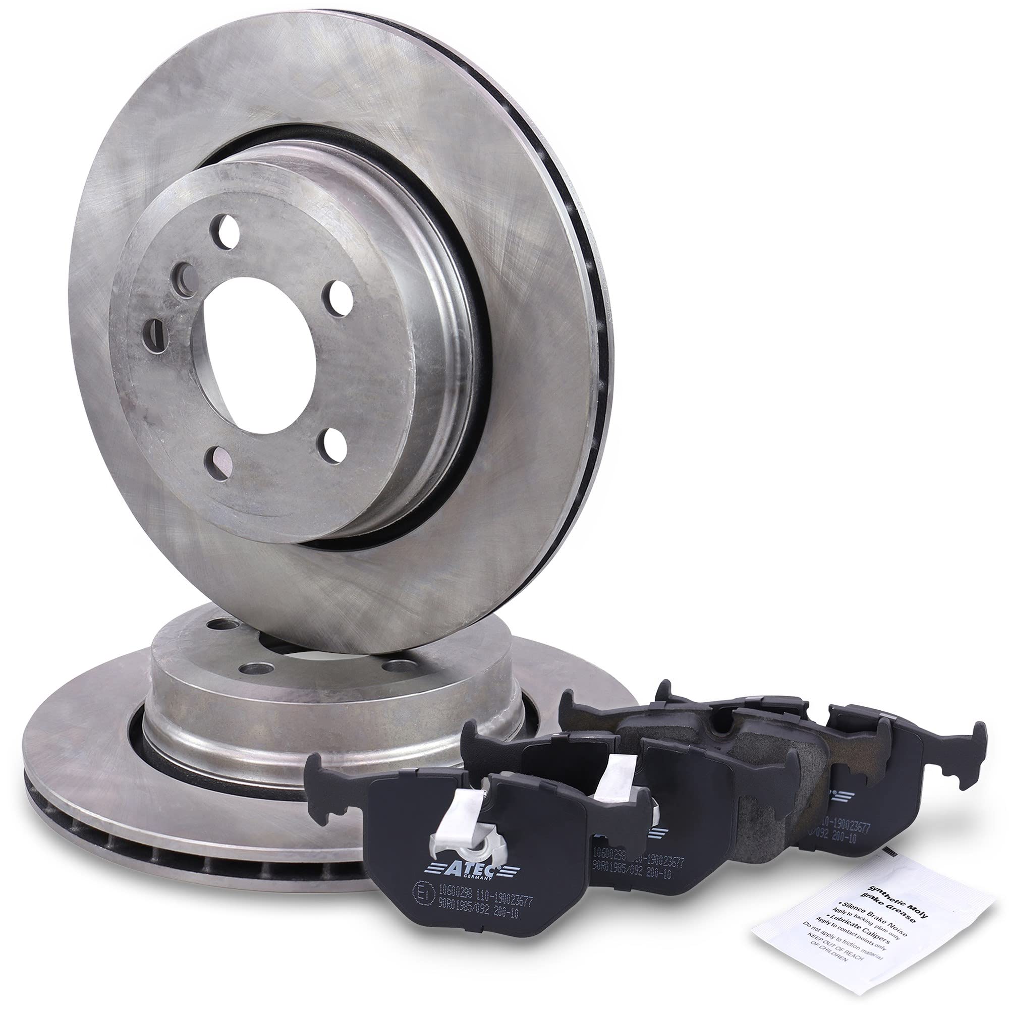 BESTPRICE Juego de frenos eje trasero incl. discos de freno Ø 320 mm ventilados + pastillas de freno traseras, compatible con BMW X3 (E83)