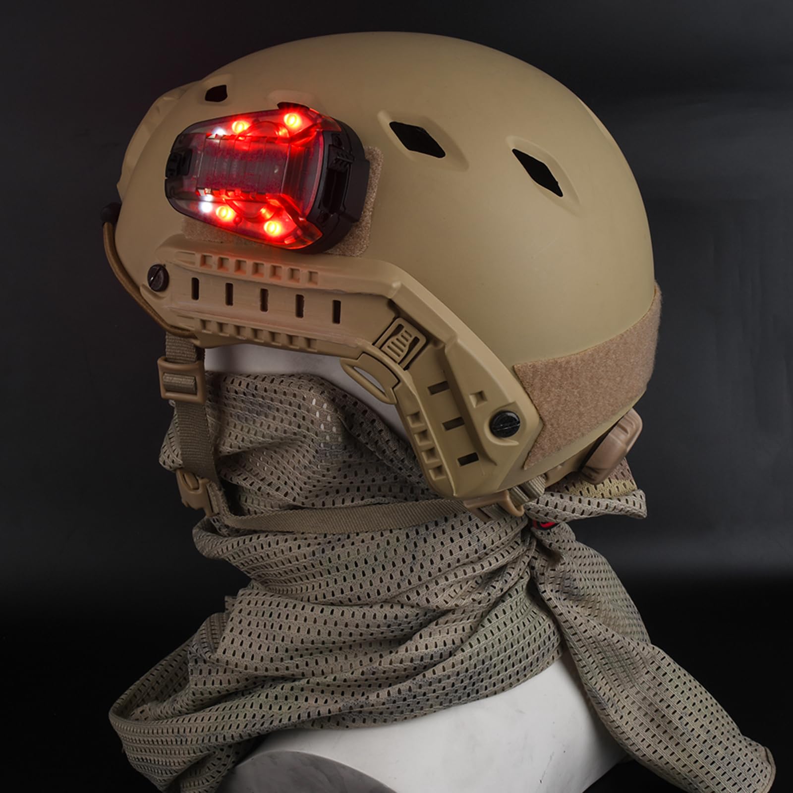 Hunting Explorer Helm Signal Light LED + IR / Strobe Military Air Manta Light, für Outdoor Tactical Helm wasserdichte Sicherheit Sicherheits Strobe Signal Lampen