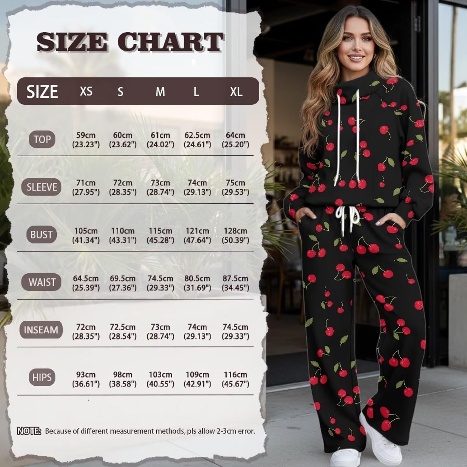 Women's 2 Piece Outfits Casual Pullover Sweatshirt Wide Leg Lounge Set Trendy Sweatsuit Turtleneck Lounge Set