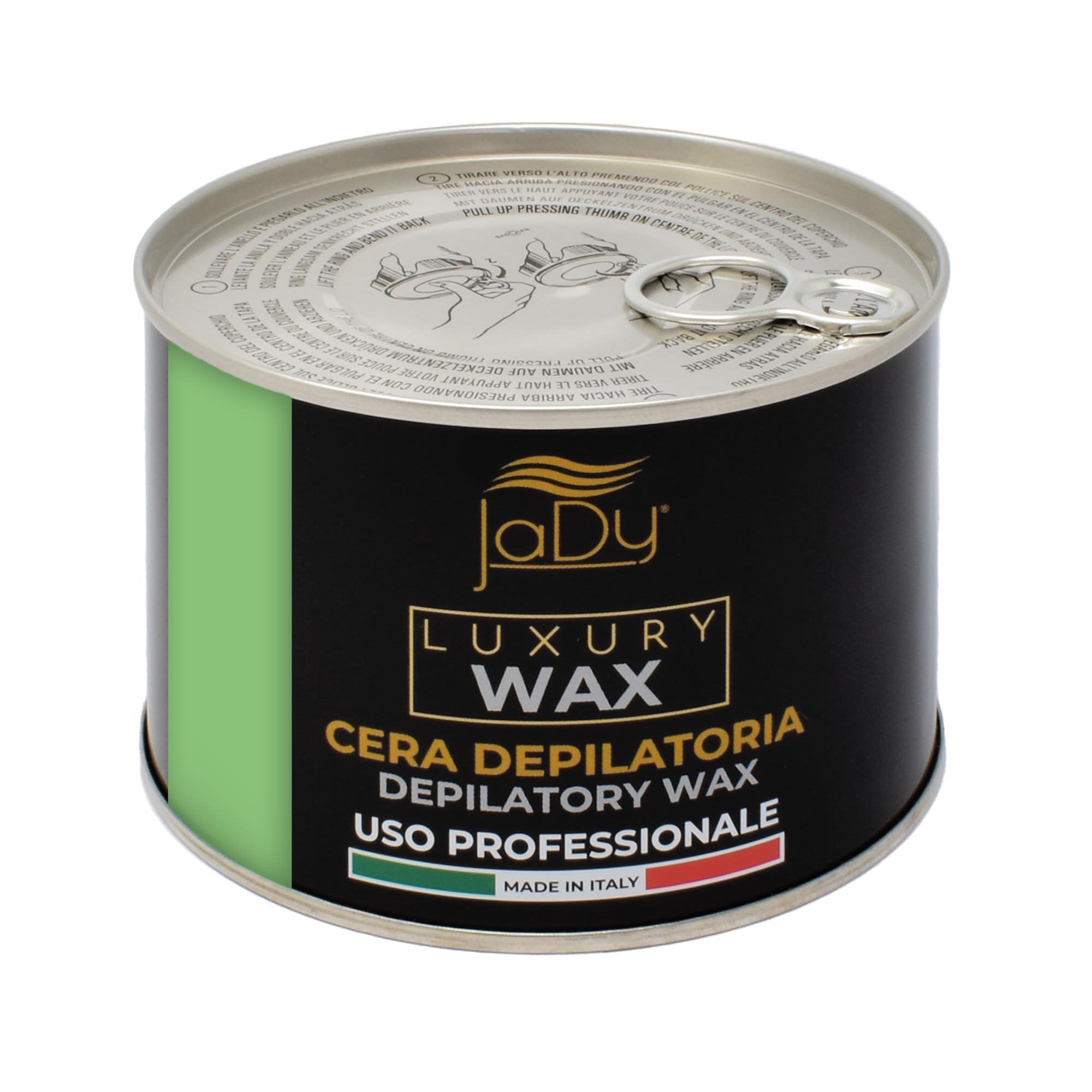 JaDy - Wosk do depilacji aloesu | do profesjonalnego zastosowania | Nadaje się do wszystkich rodzajów skóry | Wosk na gorąco 400 ml, zielony, luksusowy wosk (1)