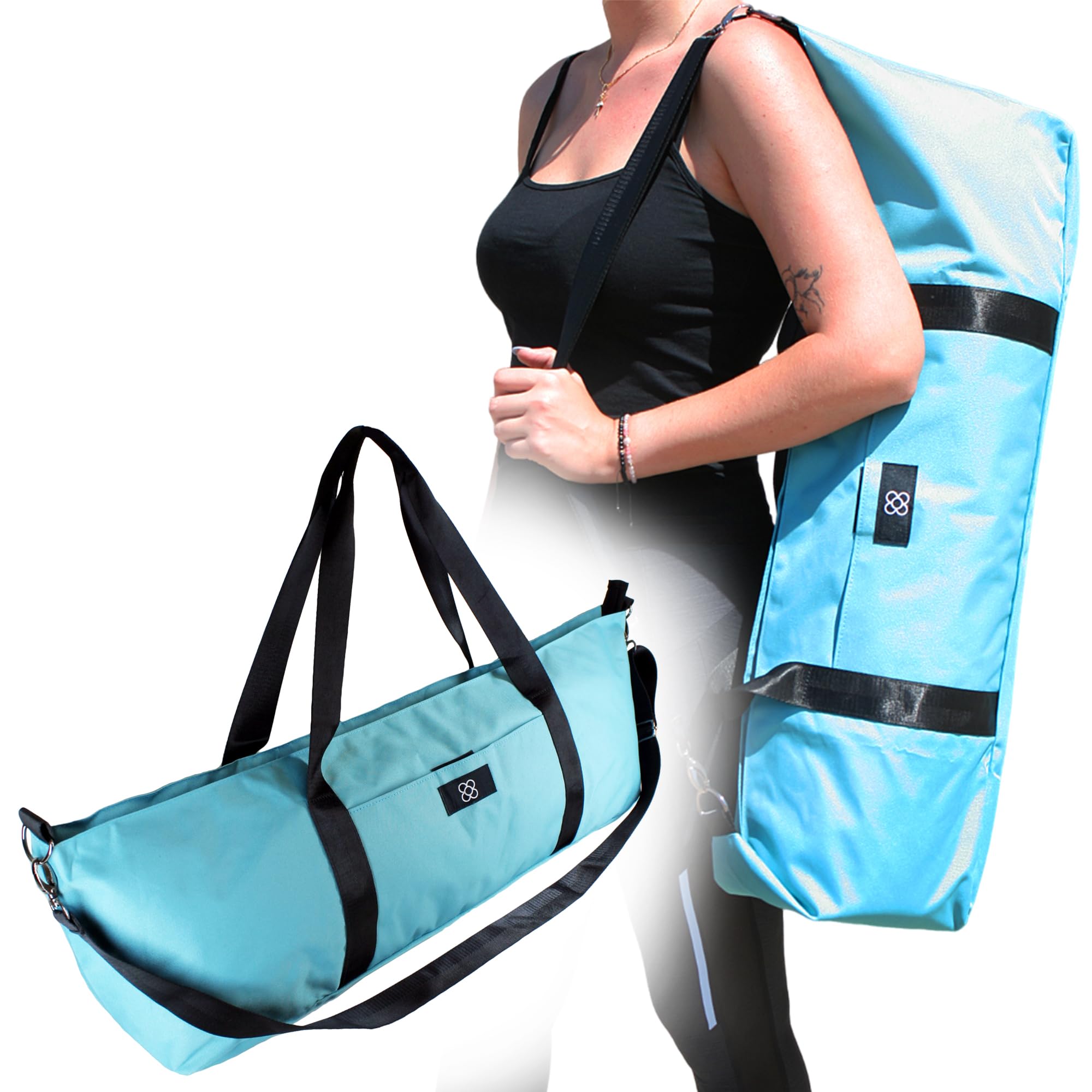 Borsa Per Tappetino Yoga Con Tracolla - Impermeabile, Leggera, 130x23 Cm, Per Palestra E Pilates - Foto 7