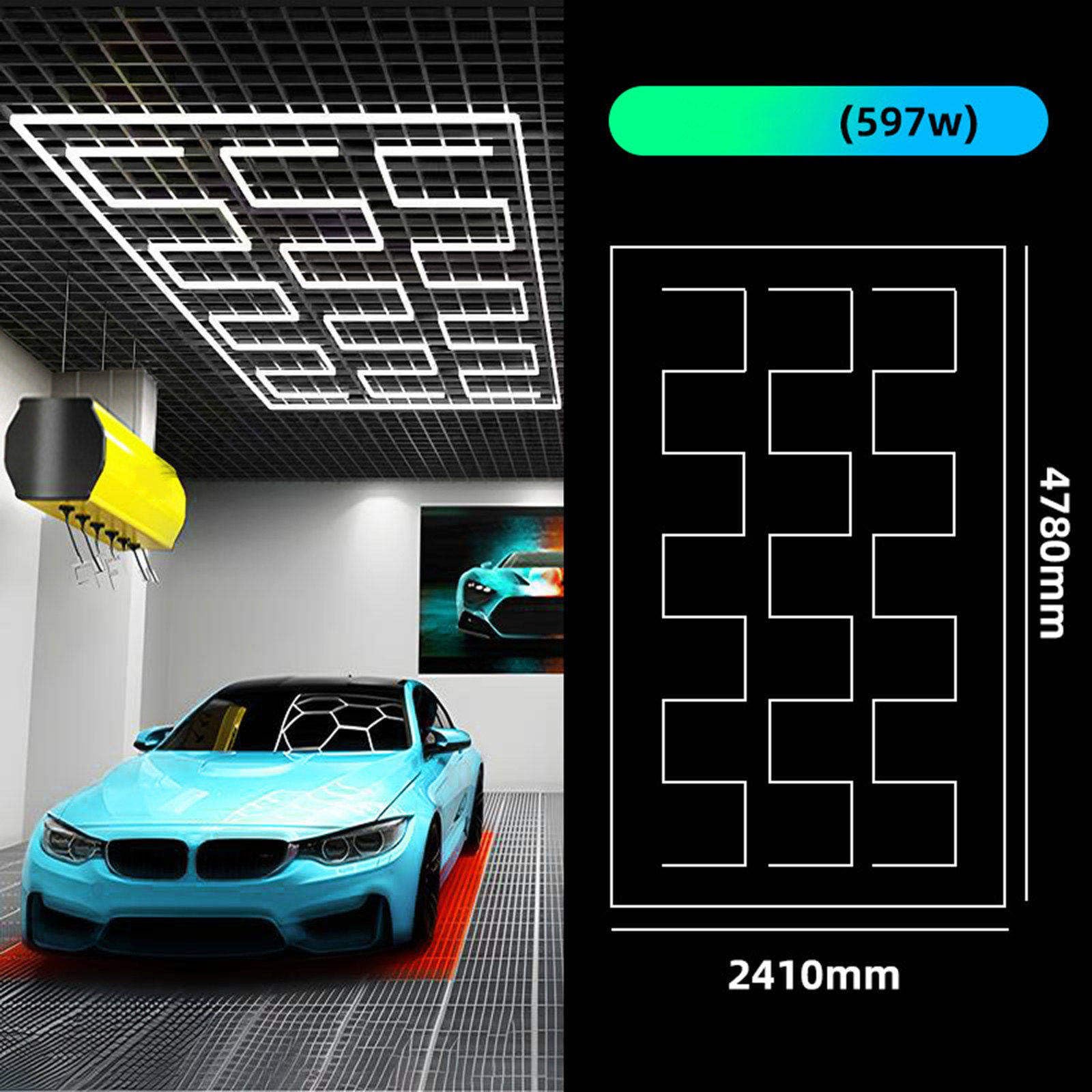 Oświetlenie garażowe LED, łatwa instalacja, bezpieczny materiał aluminiowy. Idealne do garażu, wystawy w centrum handlowym, oświetlenia stanowisk pracy w salonie piękności
