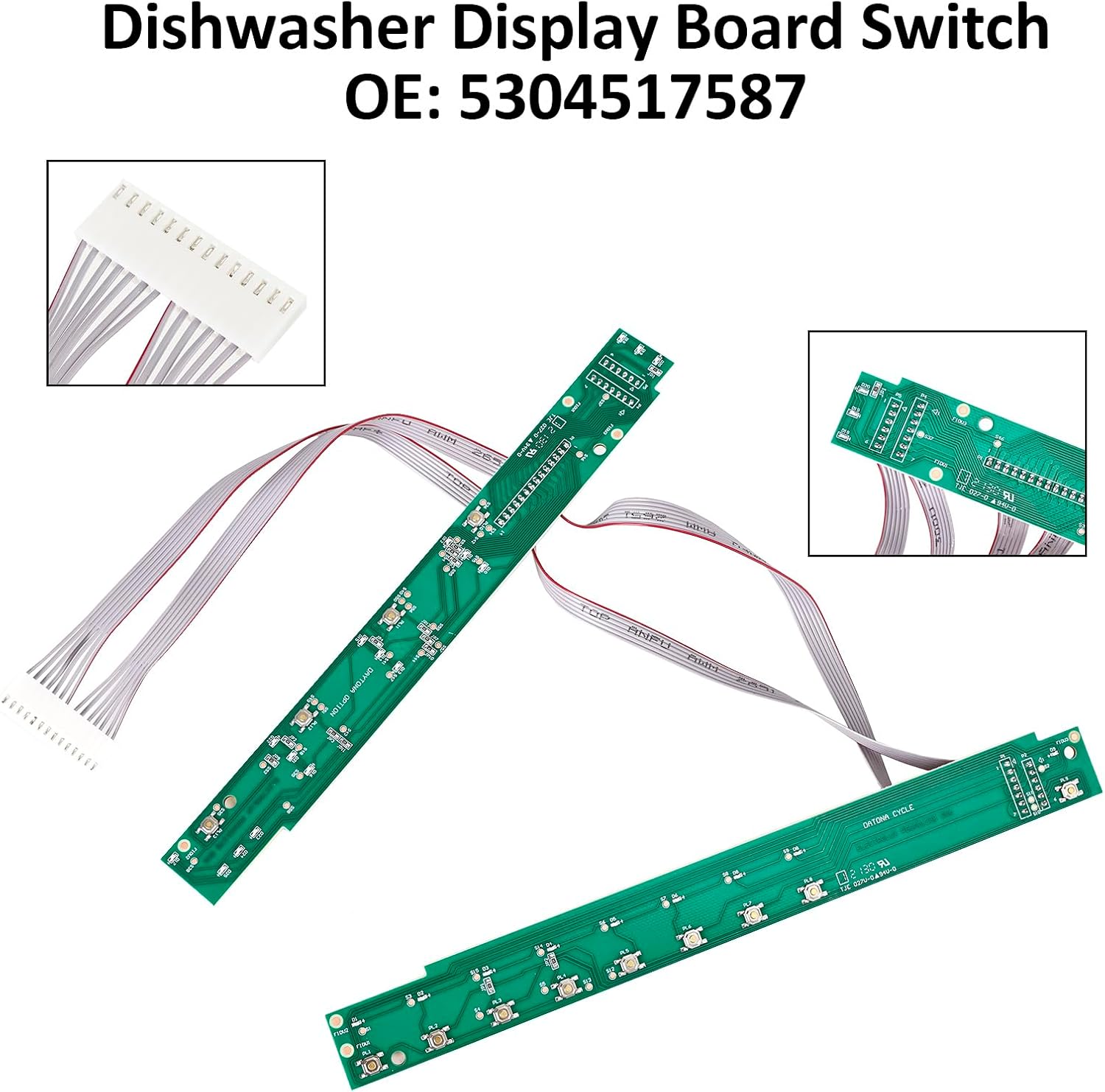 Topteng Dishwasher User Control Board Switch Assembly 5304517587 Dishwasher Display Board Switch for Electrolux for Frigidaire for for Kenmore/for Sears, for Whirlpool, for White-Westinghouse