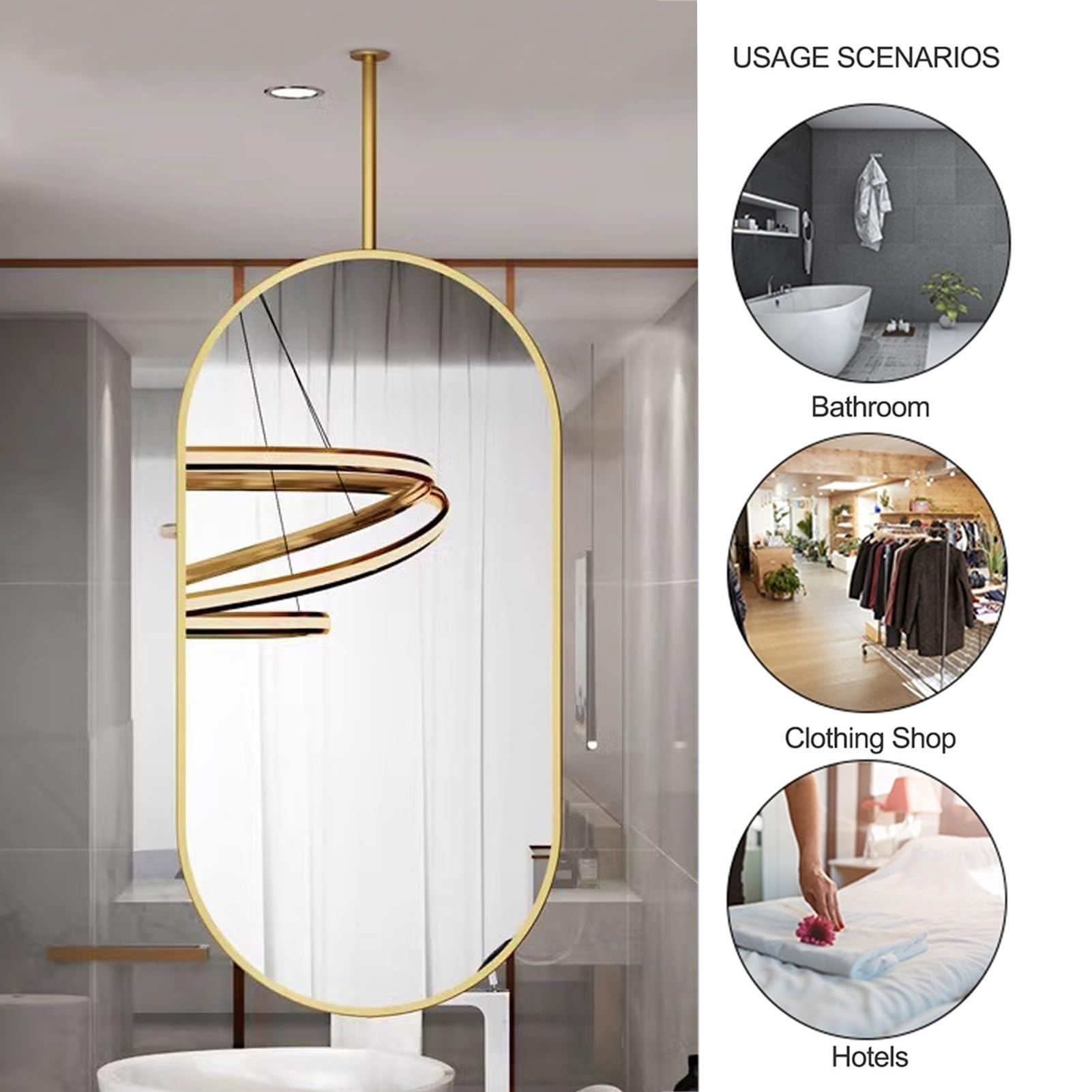 Juego de baño flotante HD con anillos de metal Ovaler Spiel divertido decoración interactiva de techo para lavabo, diseño personalizable para niños y familia