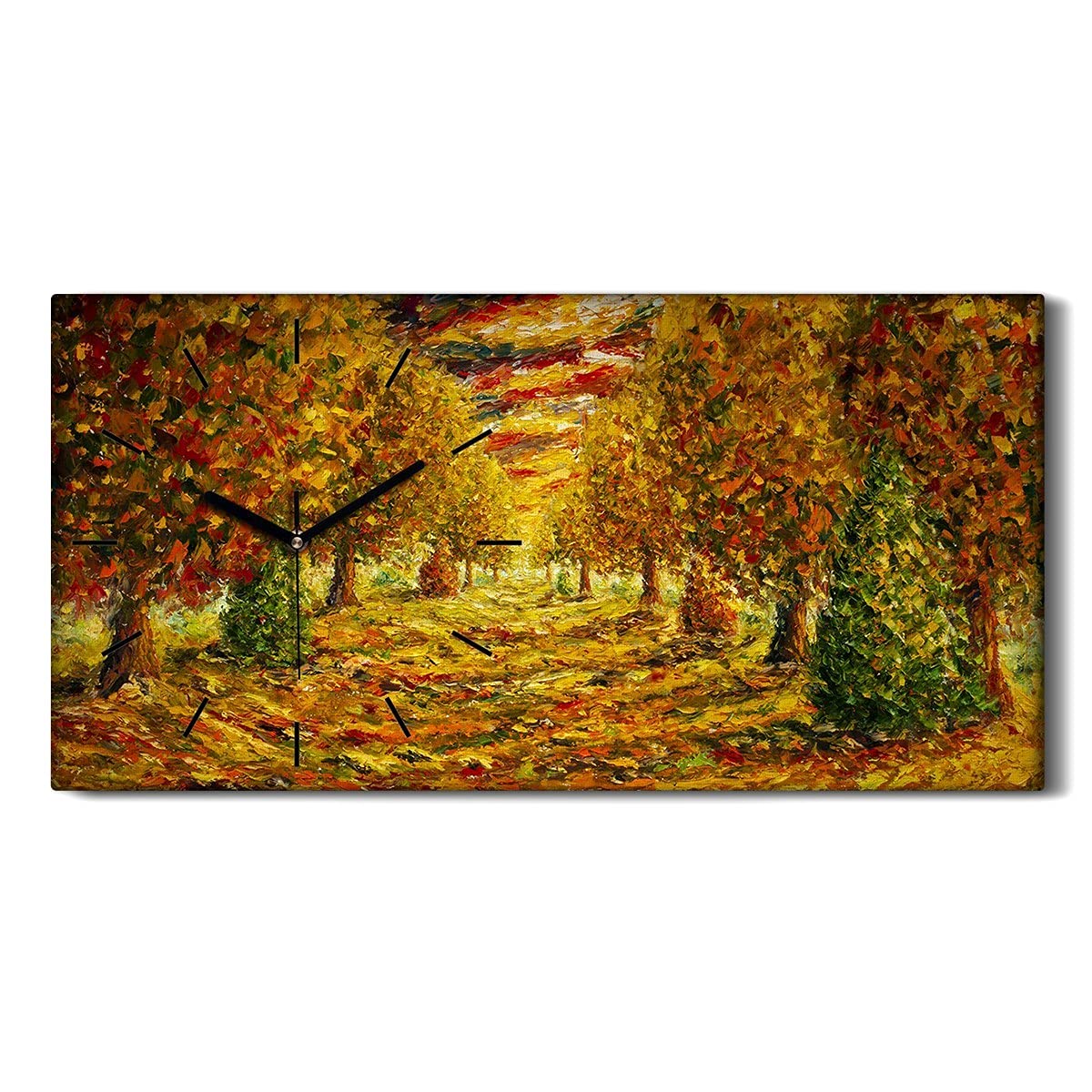Horloge sur Toile sans Tic-tac Horloge Murale Salon Chambre Nature