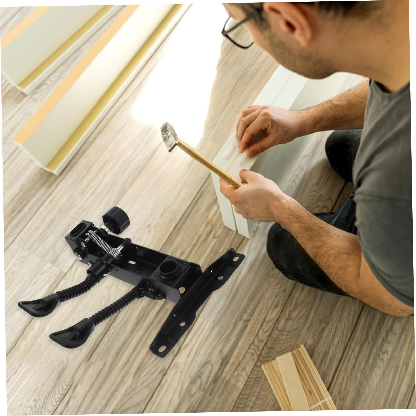 Base de Silla Giratoria de Repuesto para Silla de Oficina, Acero Negro | Placa Giratoria y Control de Inclinación, Instalación Sencilla, Estabilidad Firme y Uso Práctico