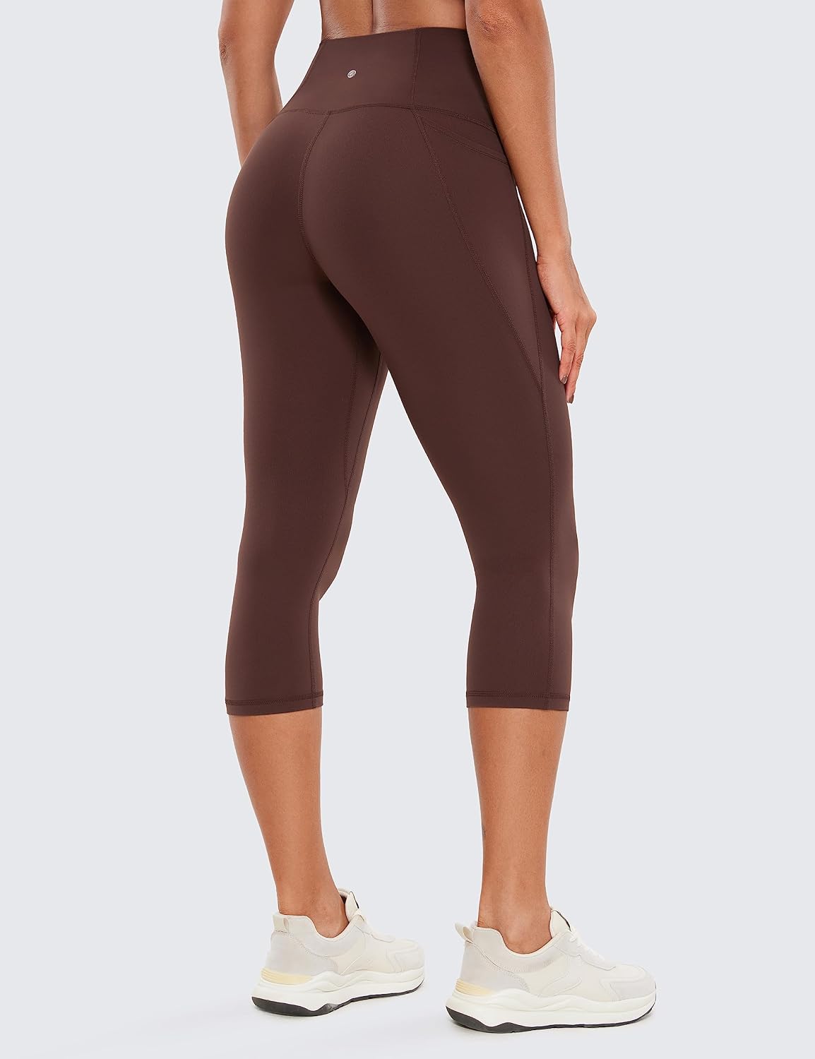 CRZ YOGA Butterluxe Workout Capri Leggings Pockets 19" - High Waisted Gym Womens Yoga Crop Pants Buttery Soft - Image 2