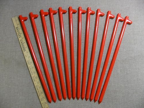 Miniatura 2 de Un paquete de 12 estacas de acero resistente de 18 pulgadas de largo