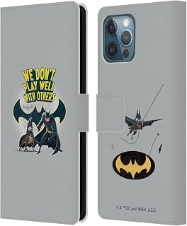Head Case Designs Officially Licensed DC League of Super Pets We Don't Play Well with Others Graphics Leather Wallet Case Compatible with Apple iPhone 12 Pro Max