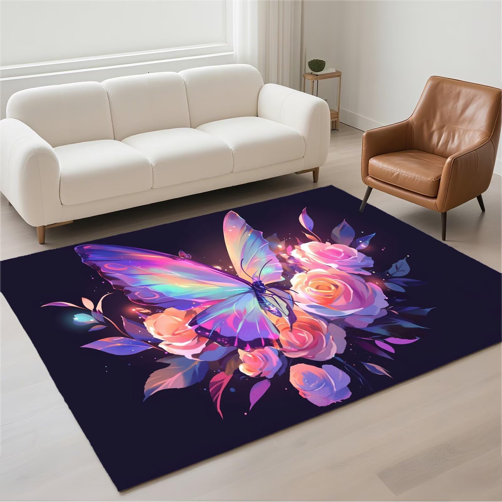 Resistant rug moderne rectangulaire 120x180cm grand tapis lavable cuisine couloir