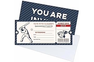 Double-Sided Birthday Invitations Enhance Baseball Party Festivities