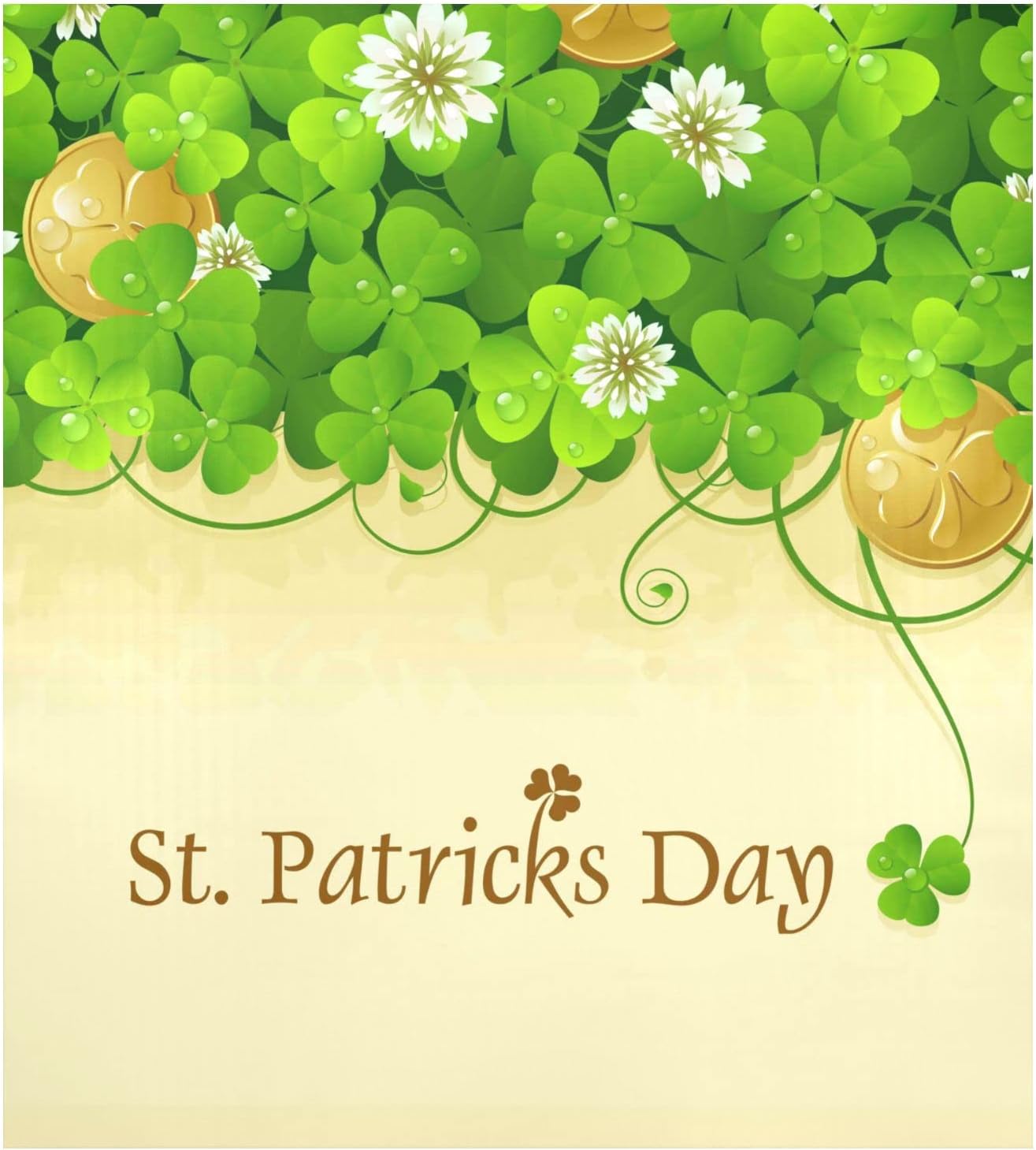Patrick's Day Clovers Golden Coins Dishwasher Magnet Cover Refrigerator Magnet Door Panels Home Cabinet Appliances Stickers for Wash Machine Dryer 23x26in