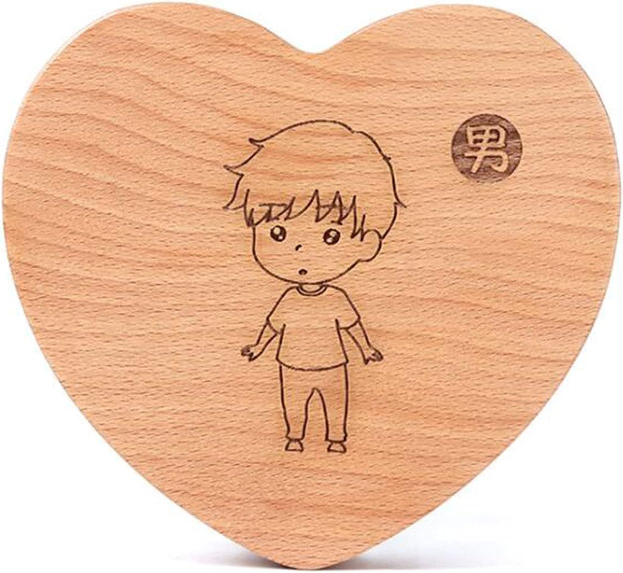 Heshui 男の子と女の子の歯の保存箱の木製の赤ちゃんの歯箱子供の歯の歯の歯の歯の歯の歯の歯の贈り物 牛乳の歯の臍帯髪の完璧な貯蔵に適しています 最新