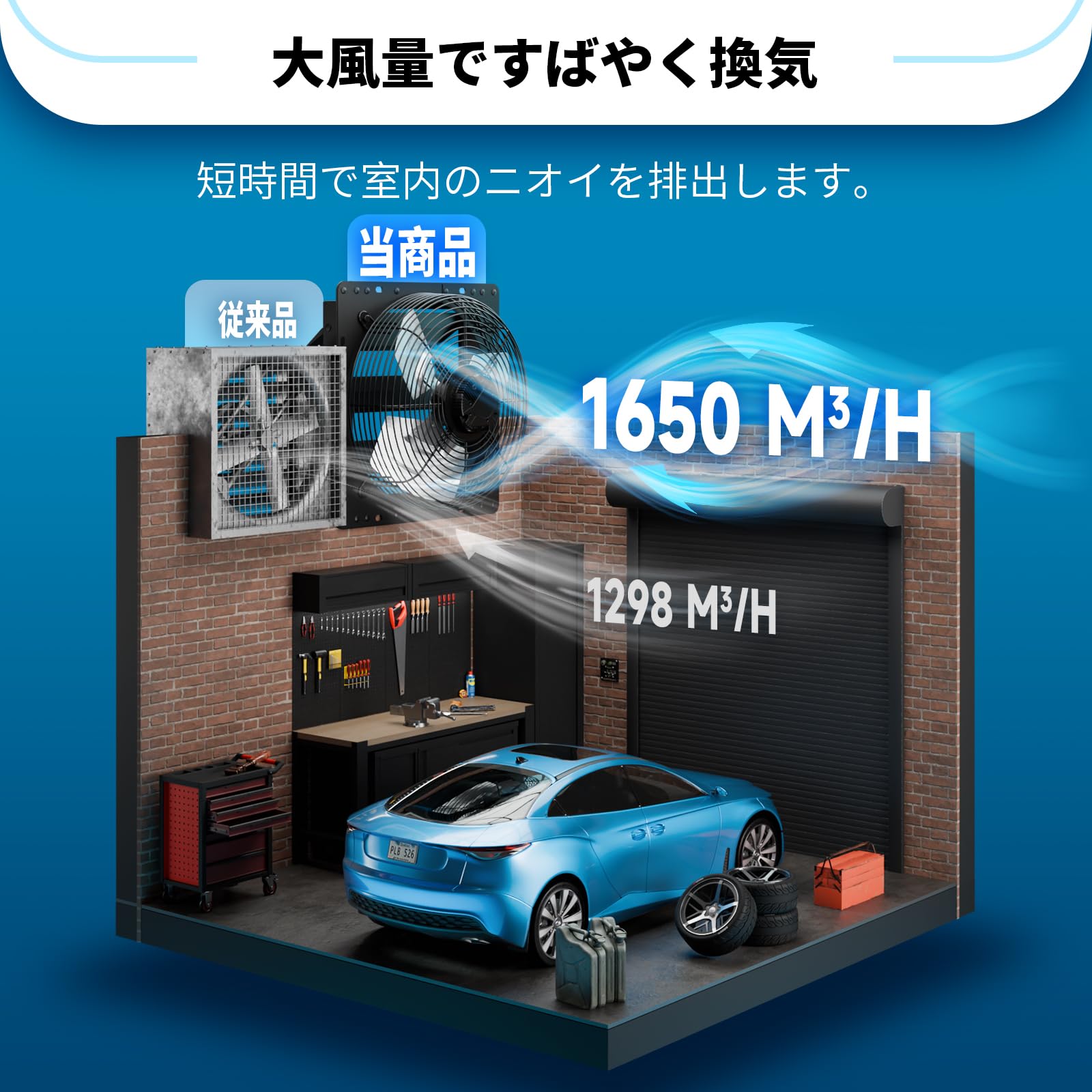 Amazon.co.jp: Hon&Guan 換気扇 300mm 有圧換気扇 10段階スピード