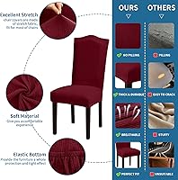 Vista 135 de Juego de 6 fundas elásticas para sillas de comedor, extraíbles y lavables, para sillas de comedor, hotel, ceremonia