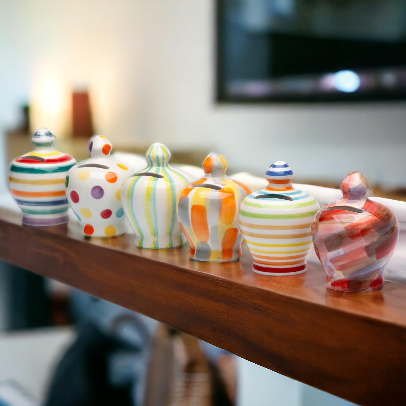 Doni Bomboniere Matrimonio 6PZ Salvadanaio Serafino in Ceramica Dispinto Solidali Idea Regalo Anniversario Comunione Cresima 18 Anni Partecipazioni Utili Idee Originali Economiche Eleganti Nozze