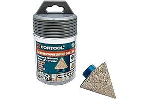 Diamond Cone Tile Bit for Beveling and Countersinking - Versatility for Trimming...
