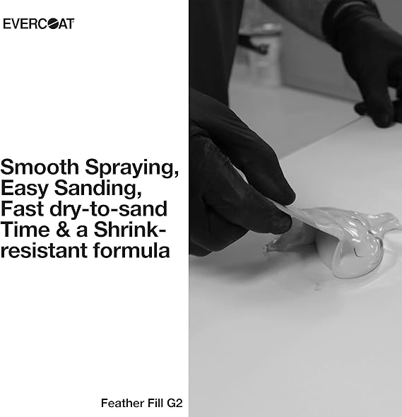 Evercoat Feather Fill G2 Premium Polyester Primer Surfacer for Fiberglass، SMC & More - 128 Fl Oz