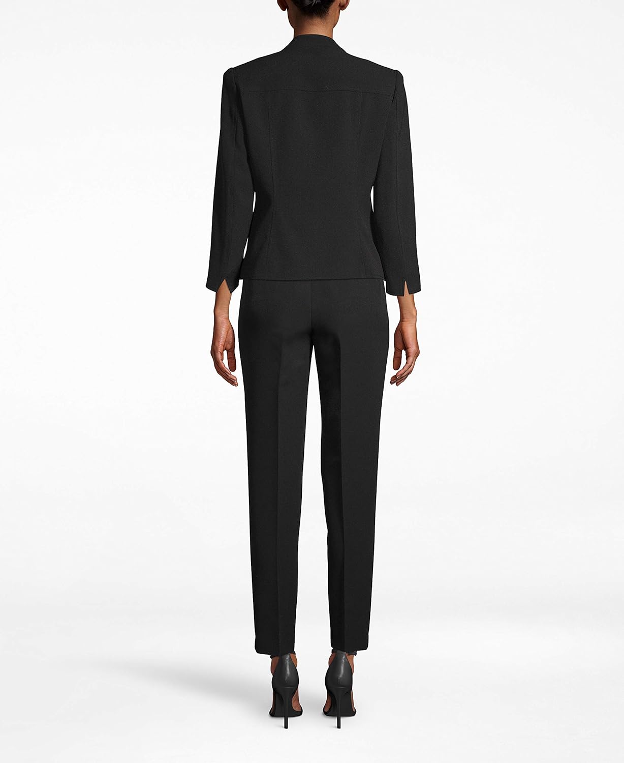 Anne Klein Womens Stand Collar Open Front Jacket - Image 2