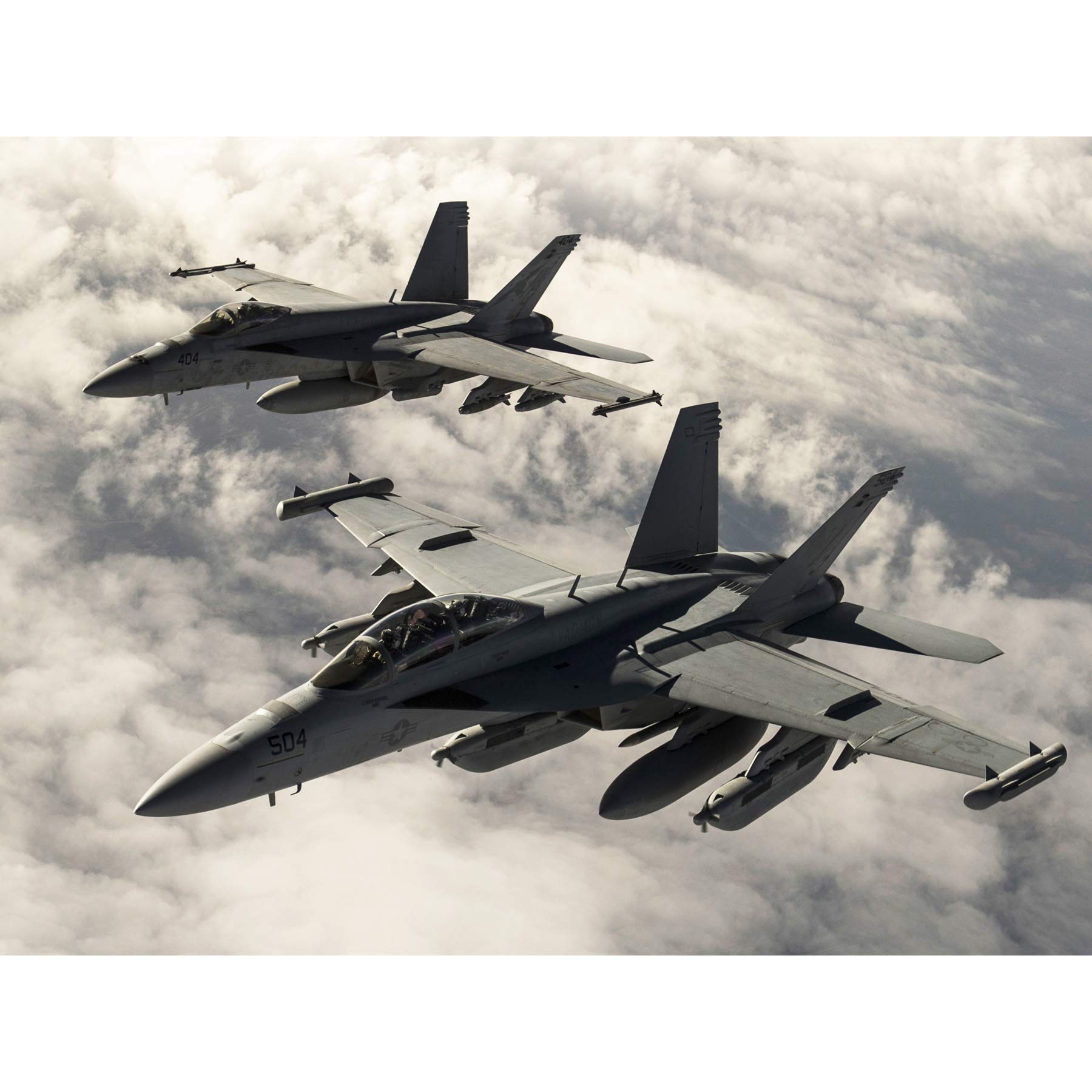 Hook Military USA USAF F-18 Hornet Jet Fighters Photo Large Wall Art Poster  Print Thick Paper 18X24 Inch