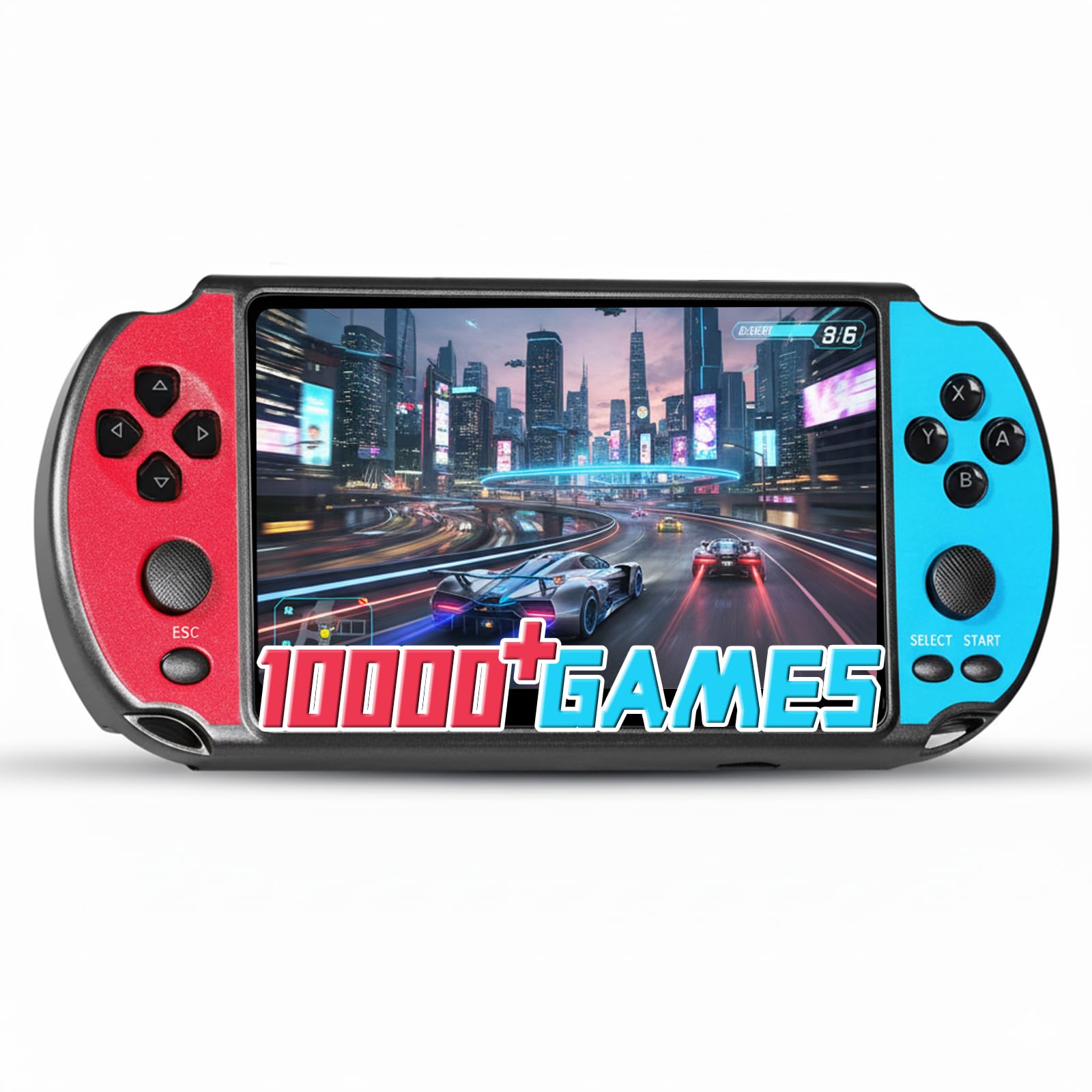 Console Retrogaming de 10 000 Jeux préinstallés, Console de Jeux Portable Écran HD 5,1 Pouces, Plus de 10 émulateurs et 5 Heures d'autonomie