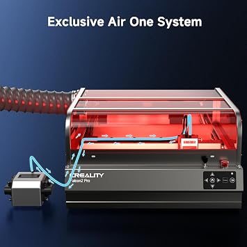 Creality Falcon2 Pro 22W Laser Engraver, Enclosed Laser Cutter with Air Assist, HD Camera Positioning, Auto Fan, Class 1 Safety Laser Engravering Machine for Wood and Metal, Acrylic