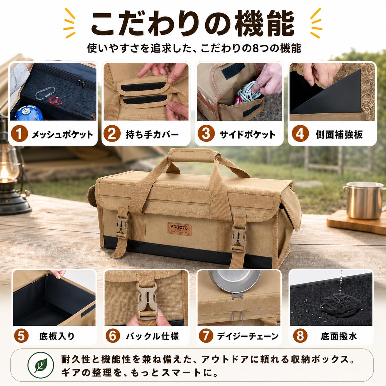 Amazon.co.jp: YOGOTO ペグ収納マルチコンテナボックス ペグケース