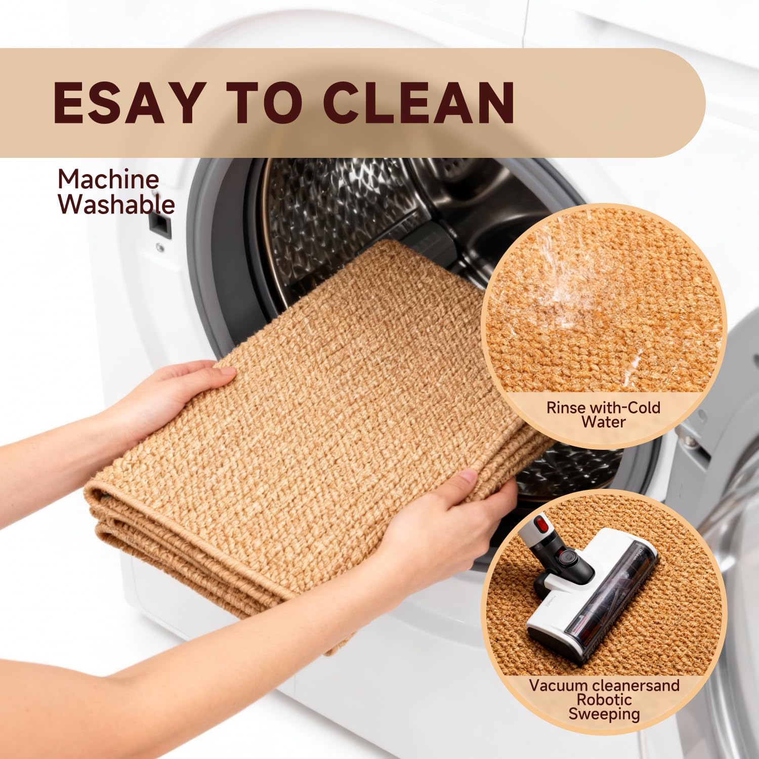 Premium Pineapple Knit Kitchen Mat - Soft Linen Weave Anti-Fatigue Floor Comfort with Non-Slip Backing, Machine Washable, for Kitchen Sink, Laundry Room (Grey)