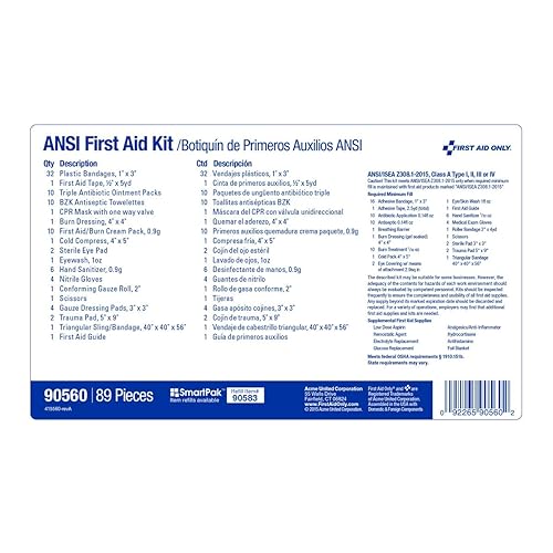 Miniatura 5 de First Aid Only ANSI 2015 - Kit de primeros auxilios