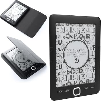 6 Inch Ebook Reader, Lightweight eReader, Electric Book Reader with 8G Storage, Adjustable Brightness Ink Screen Book Reader for Commuting Travel
