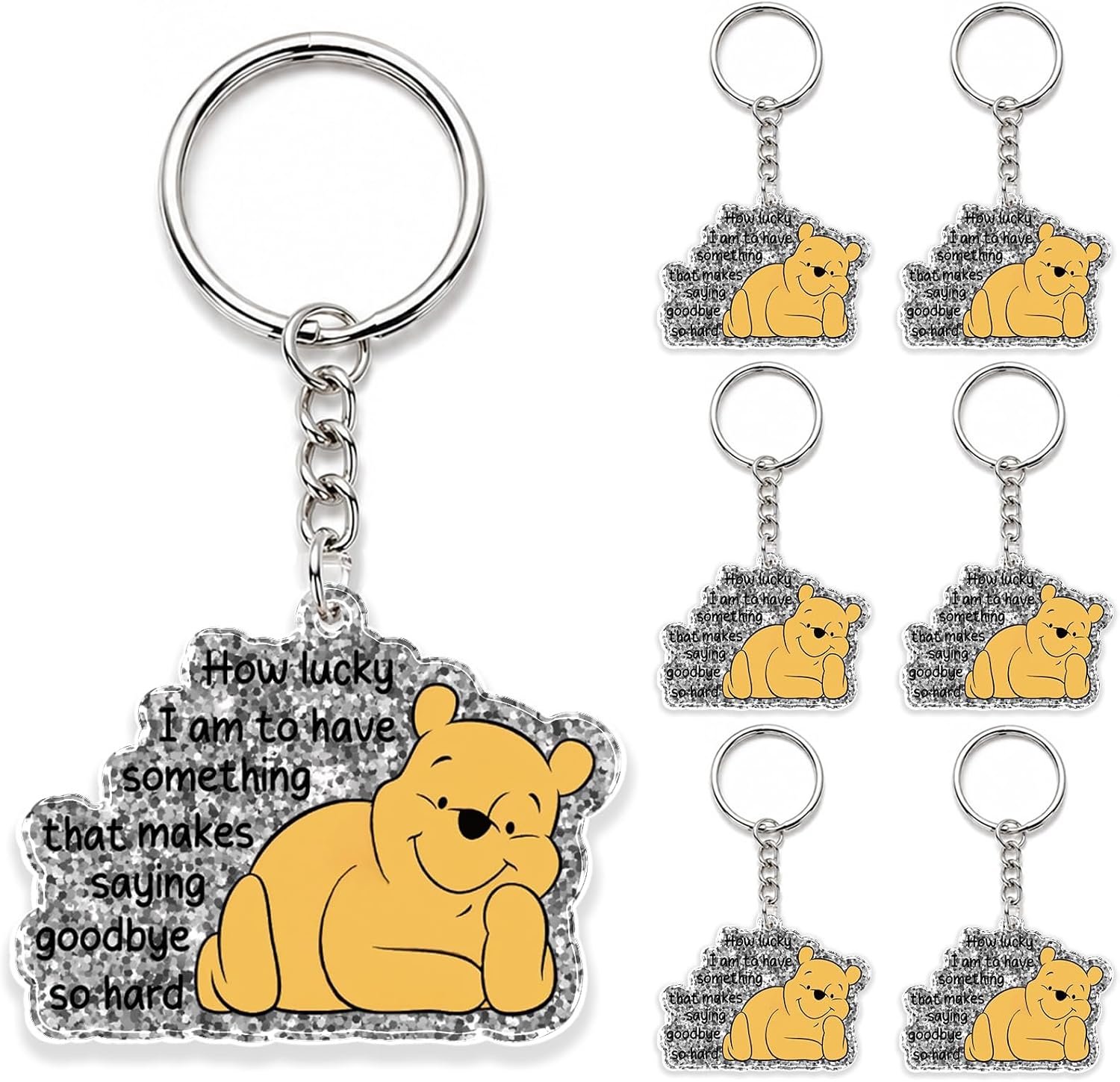 Dolimifa 6 Pcs Cute Bear Gifts Bulk for Women Men Party Favors Keychains