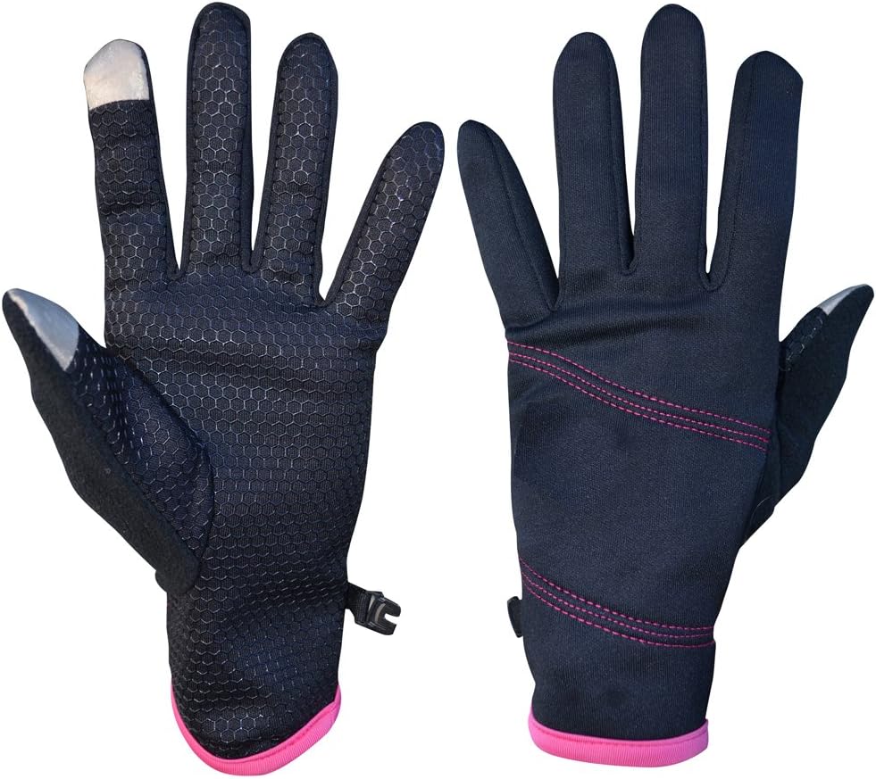 Heat Factory Women's Lightweight Fleece Gloves with Touchscreen Finger Tips and Hand Warmer Pockets