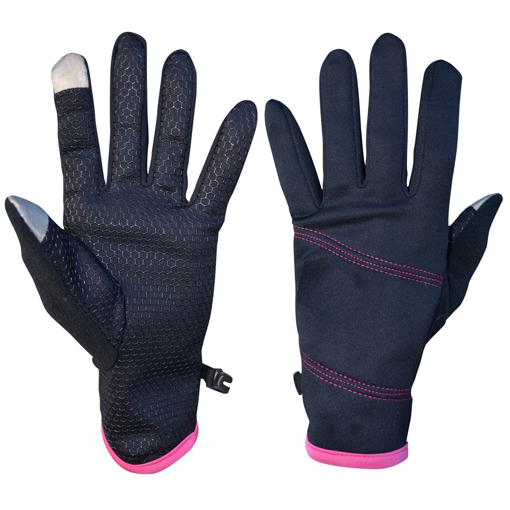 Heat Factory Women's Lightweight Fleece Gloves with Touchscreen Finger Tips and Hand Warmer Pockets