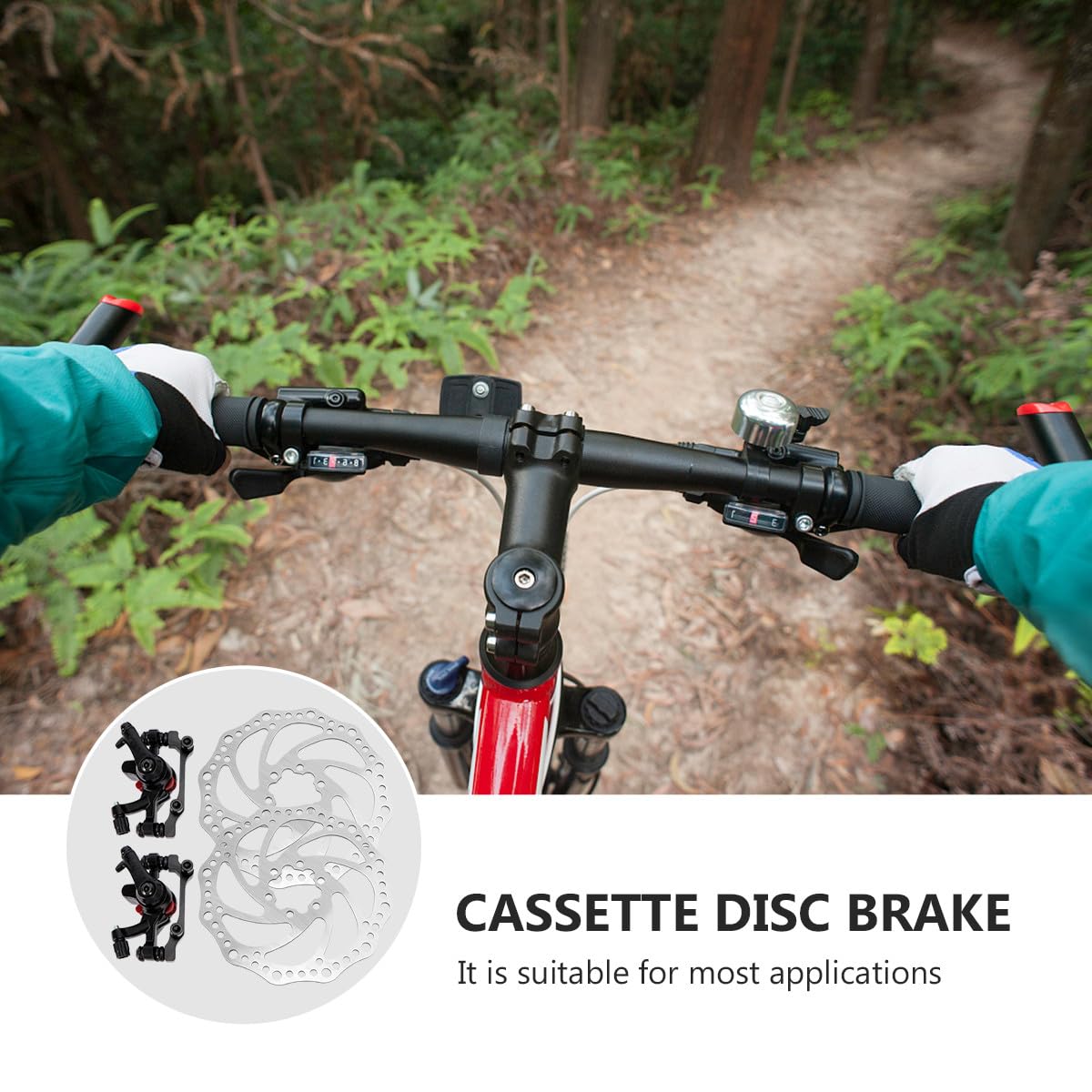 Kit Freni a Disco Meccanico G3 per Mountain Bike Anteriore e Posteriore | 1 Paio, Acciaio Inossidabile e Alluminio, Regolazione Doppia Manopola e Posizionamento Tri-align