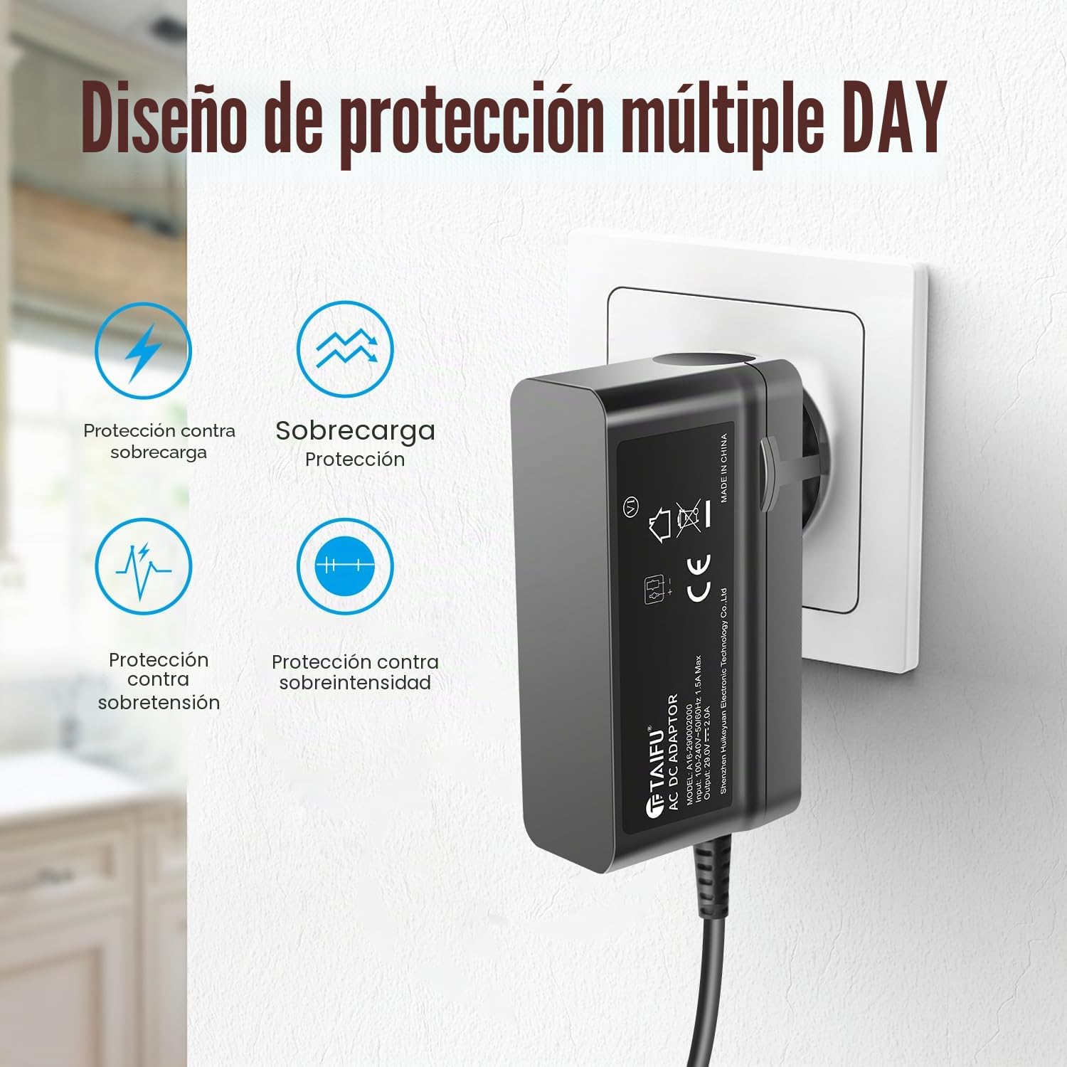 Transformador Reclinable Eléctrico, TAIFU Adaptador de Corriente de 29V 2A CA/CC de Silla Elevadora OKIN Limoss MC115 MC110 MC125 MC120 SP2-B SP2-A Sofá Reclinable Eléctrico Fuente de Alimentación