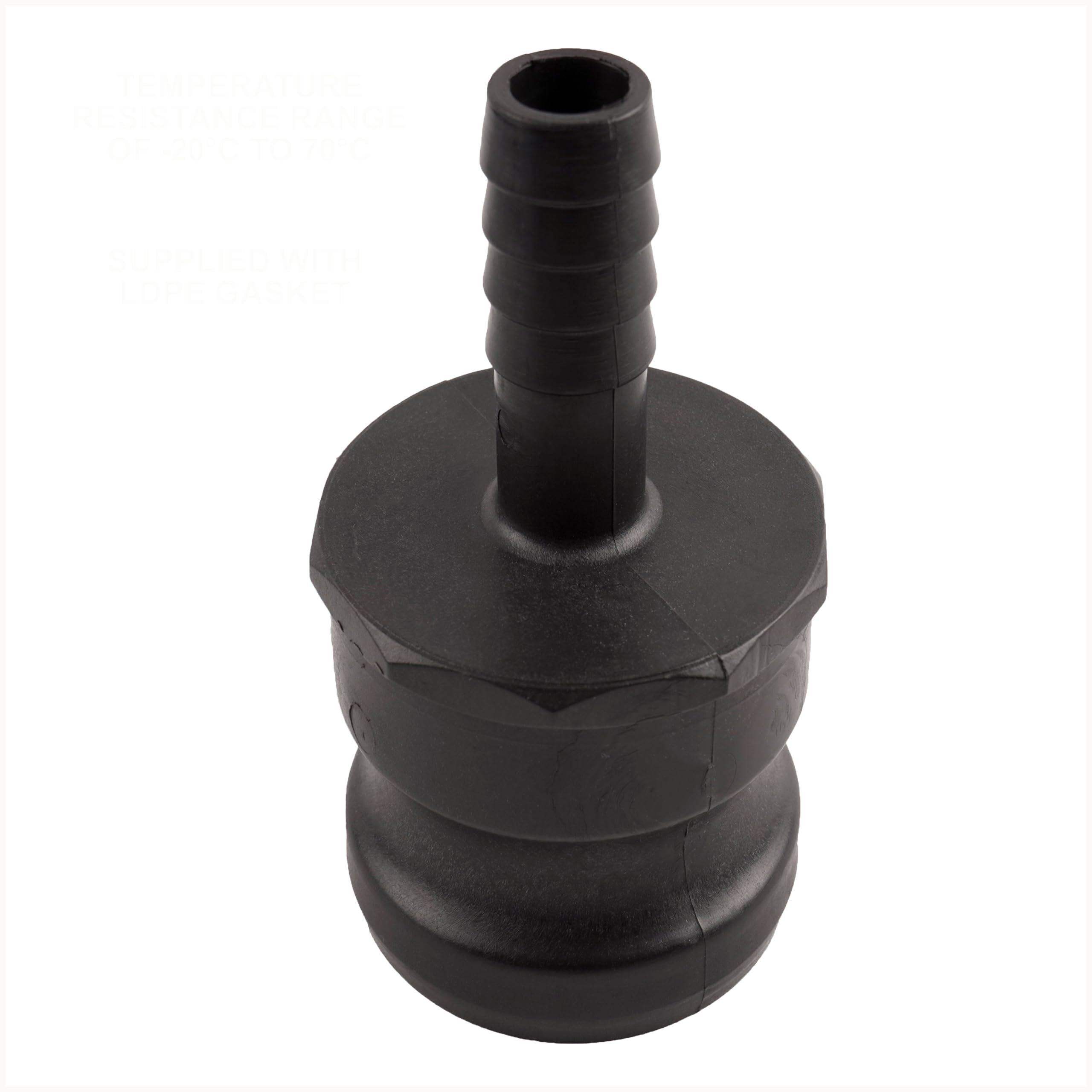 Dna Packaging Ltd Black Camlock Adapter To Hose Tail Ibc Tank Garden Water Transfer ((2 Inch) Camlock Adapter X (1.75 Inch) Hose Tail)