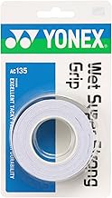 YONEX Tennis Badminton Grip Tape Wet Super Strong Grip (Pack of 3) AC135 White
