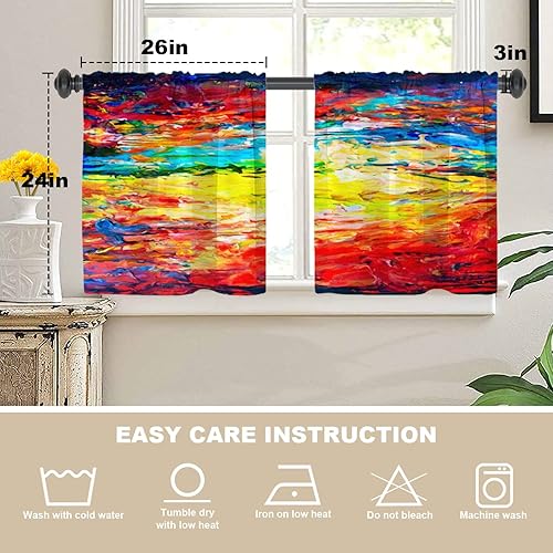 Miniatura 801 de Cenefas de cocina modernas con patrón de cobre marrón dorado para ventanas, cenefas opacas abstractas de marcas de arañazos y cortinas opacas