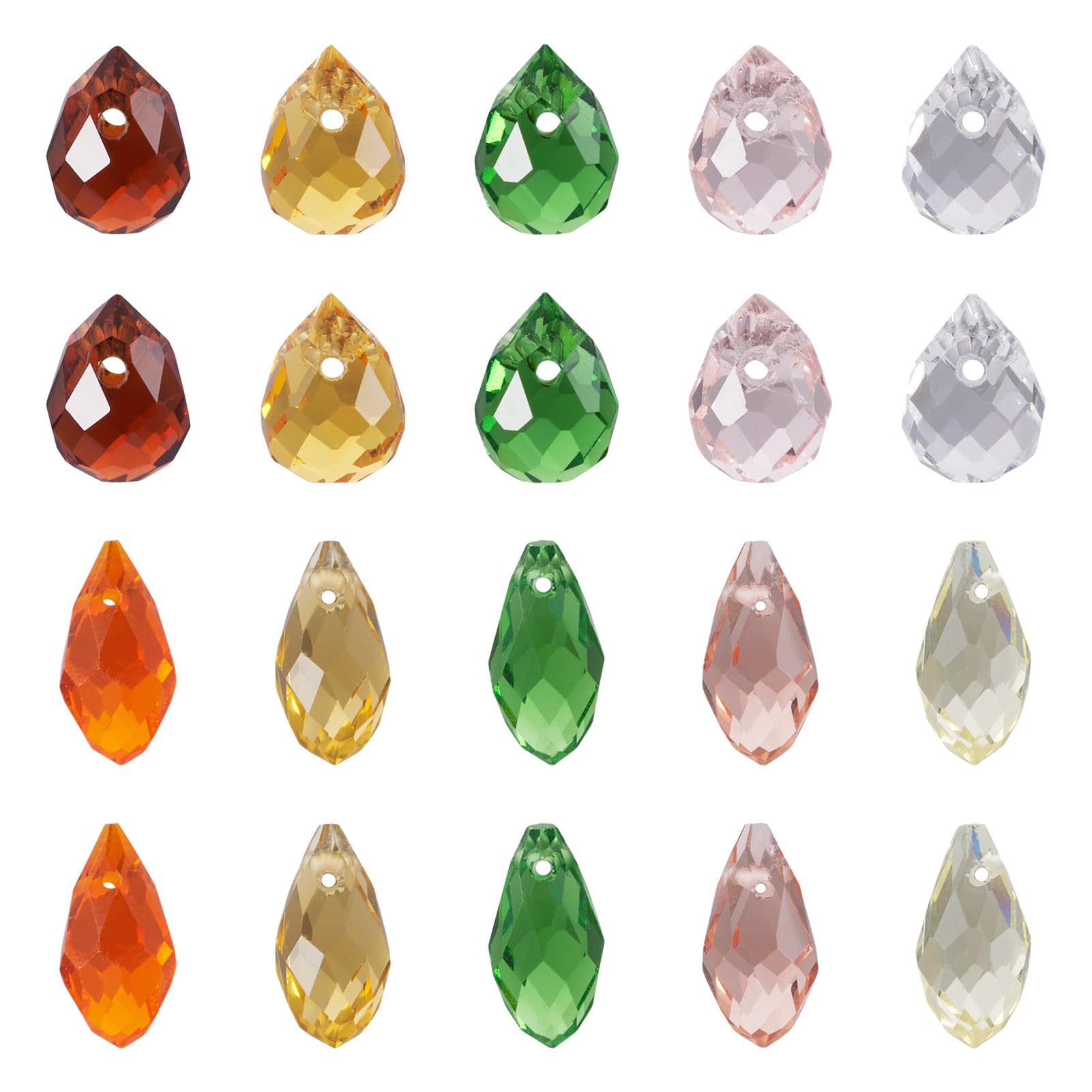 Perles en verre en forme de goutte colorées pour personnaliser vos bijoux faits main