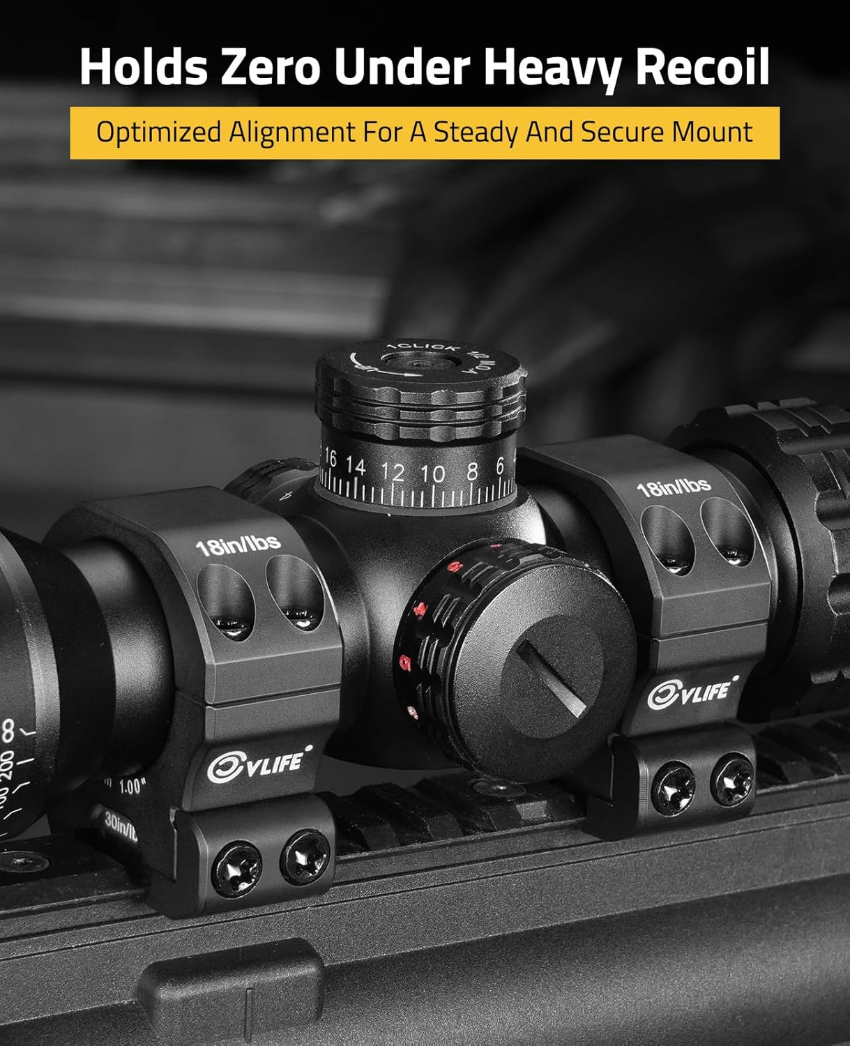 CVLIFE 7075 Aluminum 30mm Scope Rings, Precision Rifle Scope Mount Compatible with Picatinny and More Rails - 2 Pieces